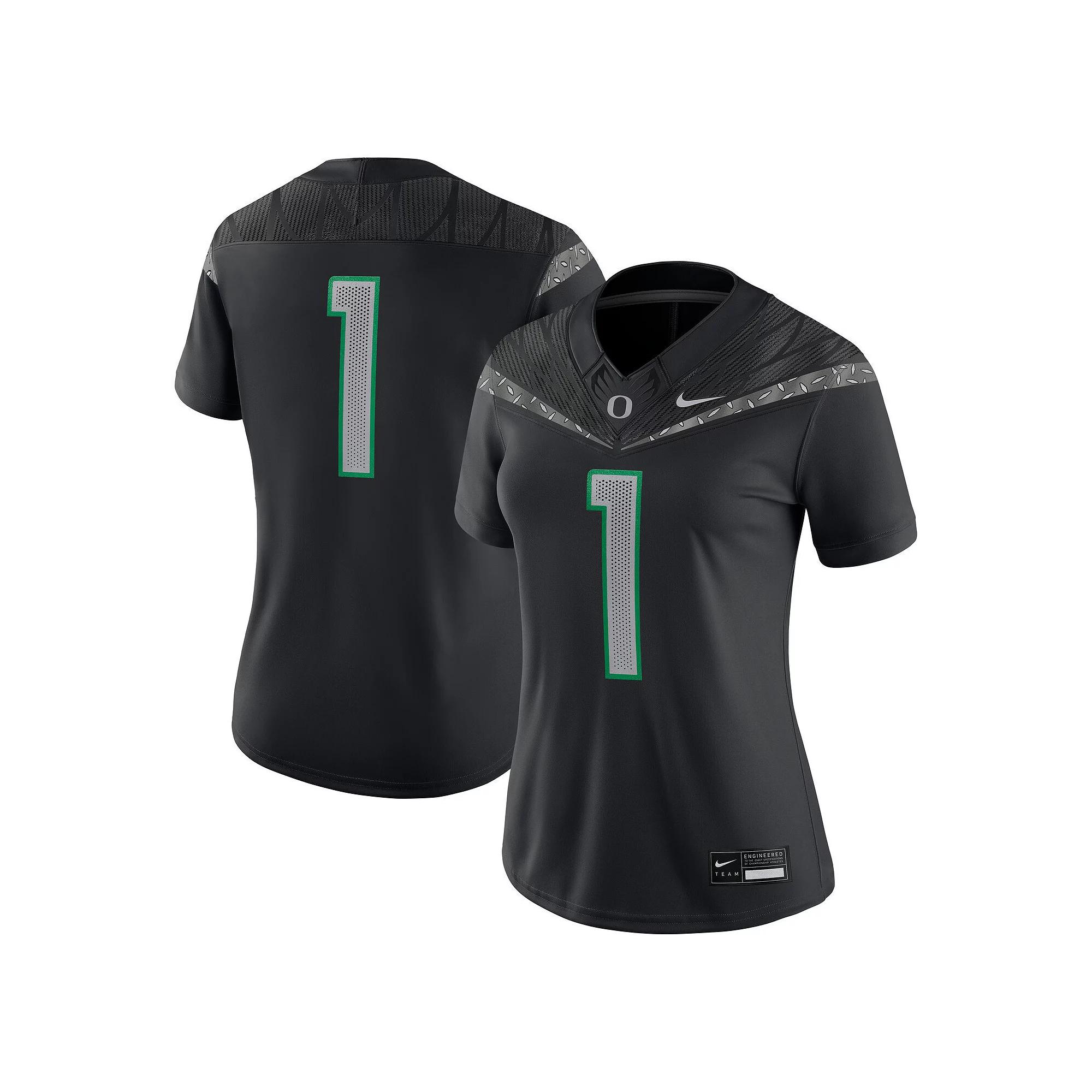 Women's Nike #1 Black Oregon Ducks Game Jersey,  Product Image