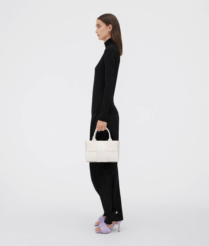 Mini Arco Tote in White Product Image