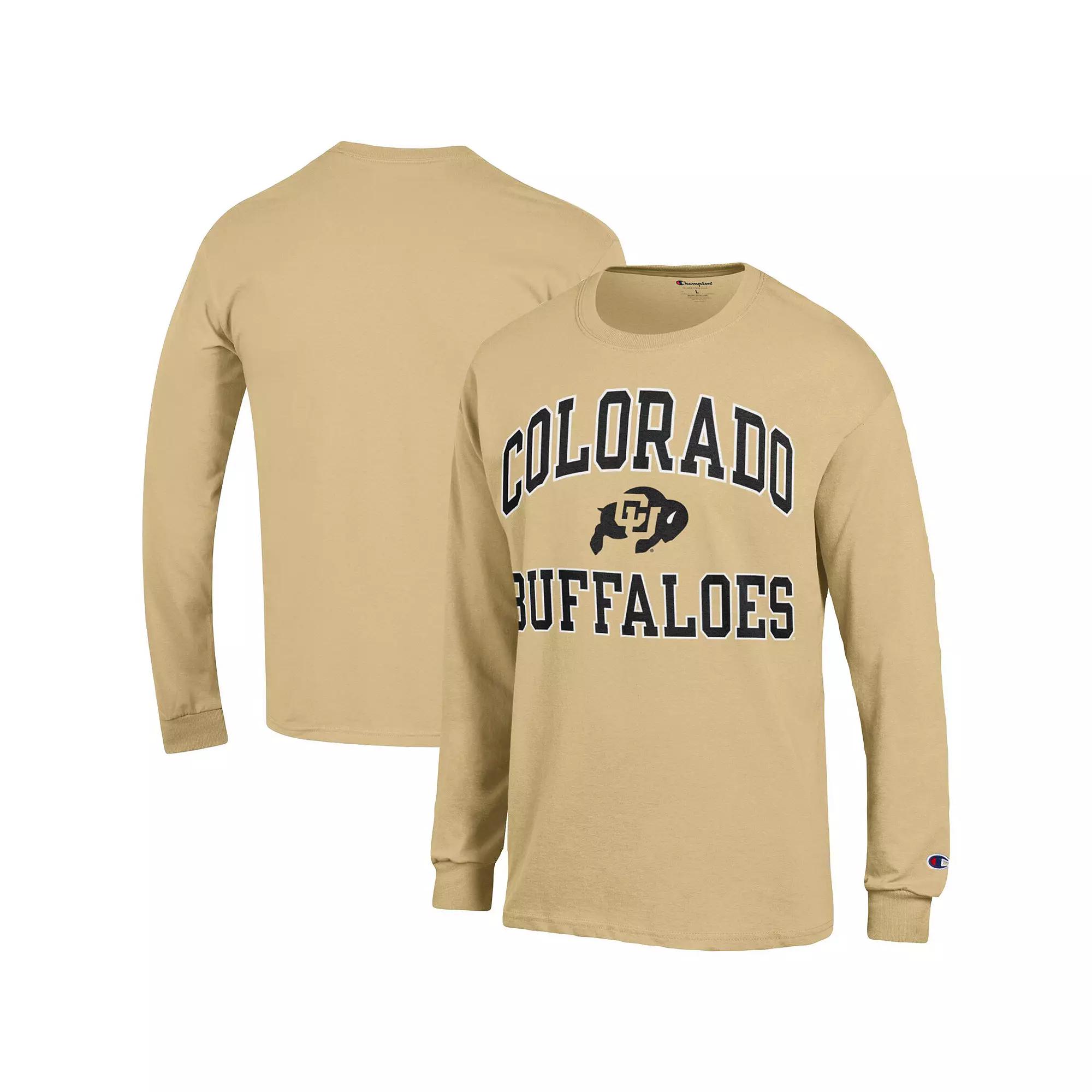 Men's Champion Gold Colorado Buffaloes High Motor Long Sleeve T-Shirt, Size: Large Product Image