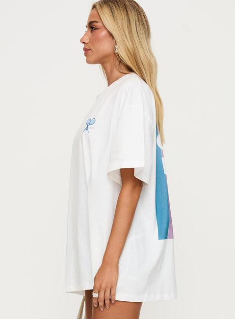 Club Polly Oversized Tee White Product Image