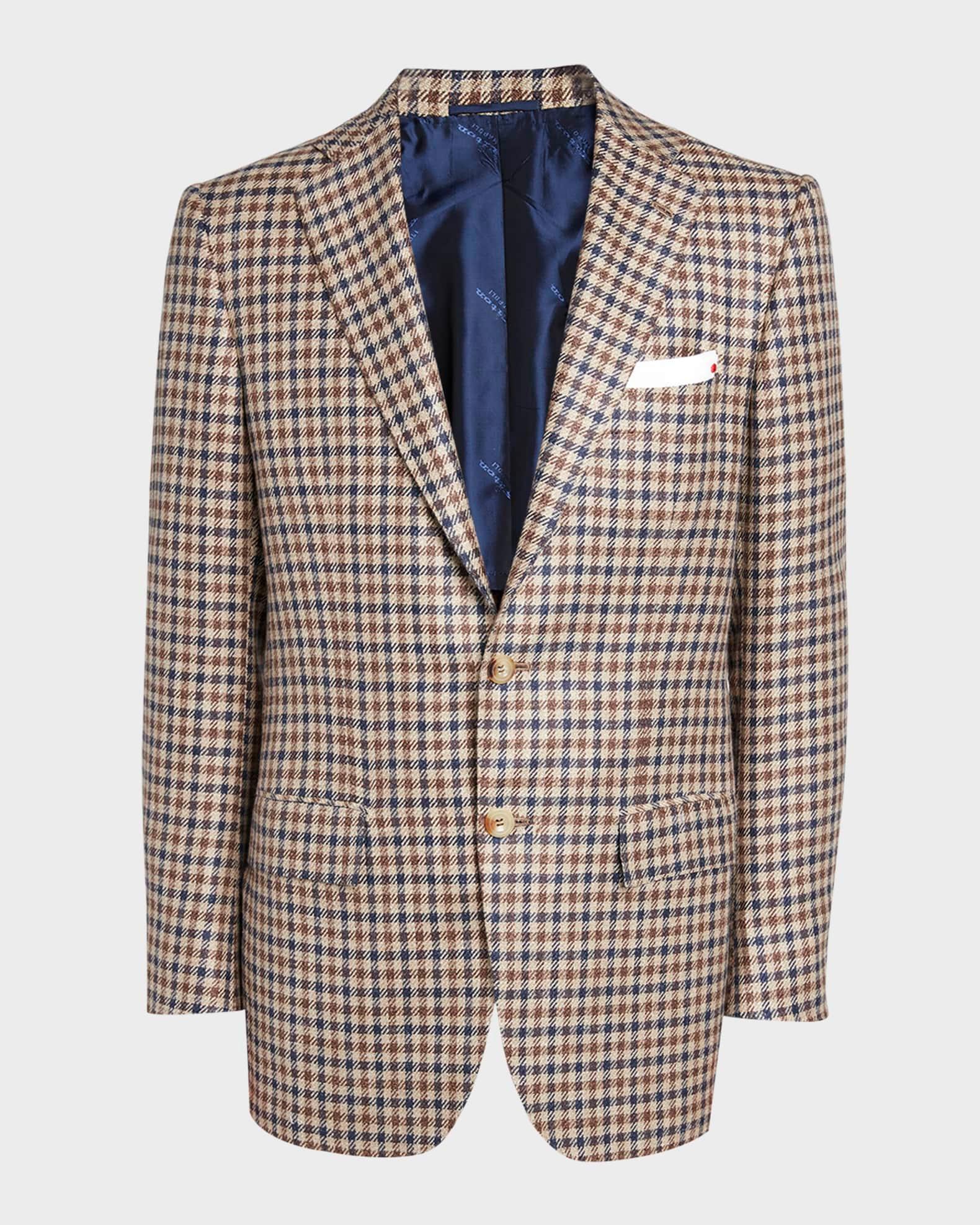Men's Check Wool-Silk Sport Coat Product Image