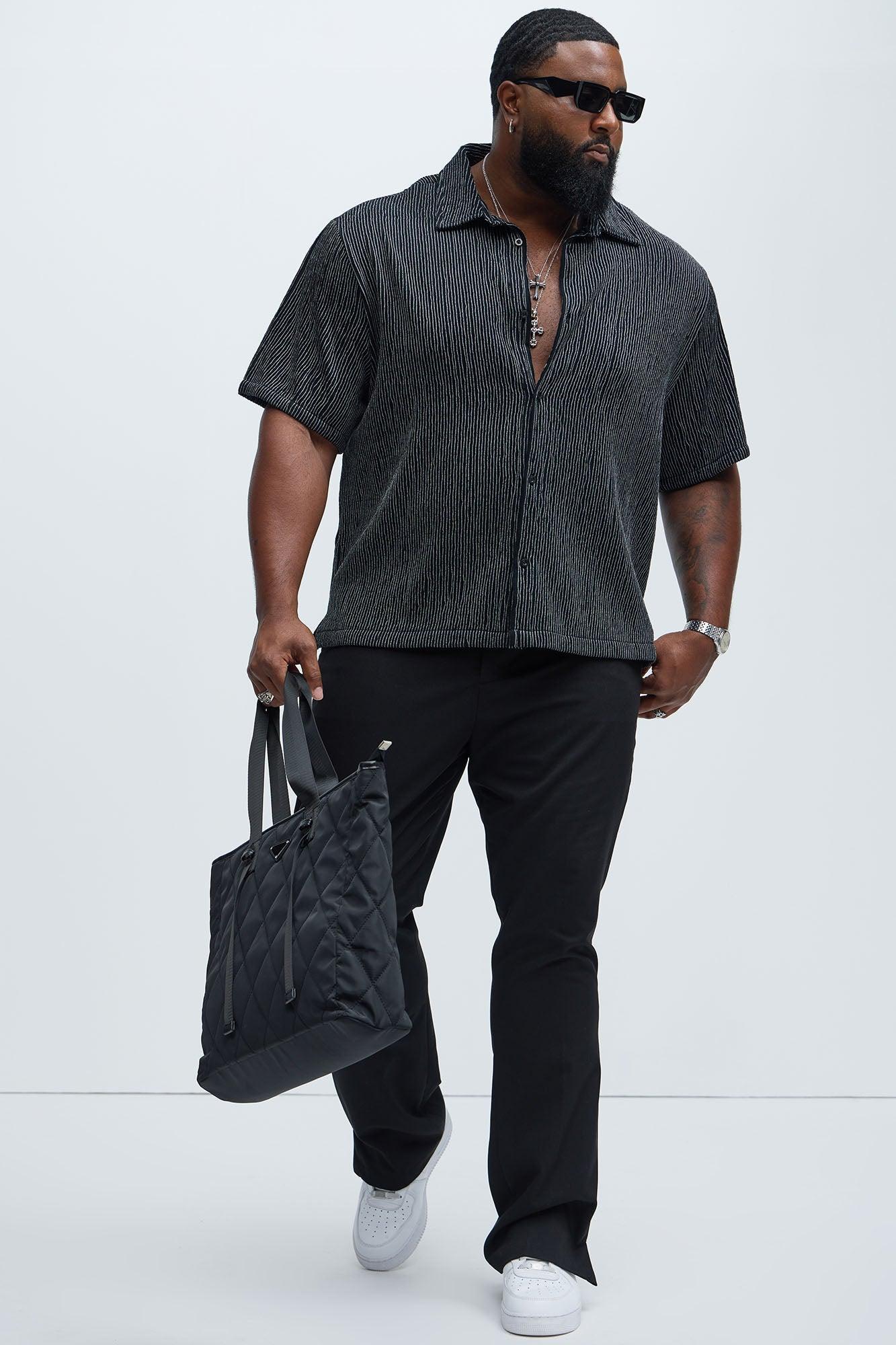 Neil Textured Shirt - Black/White Product Image