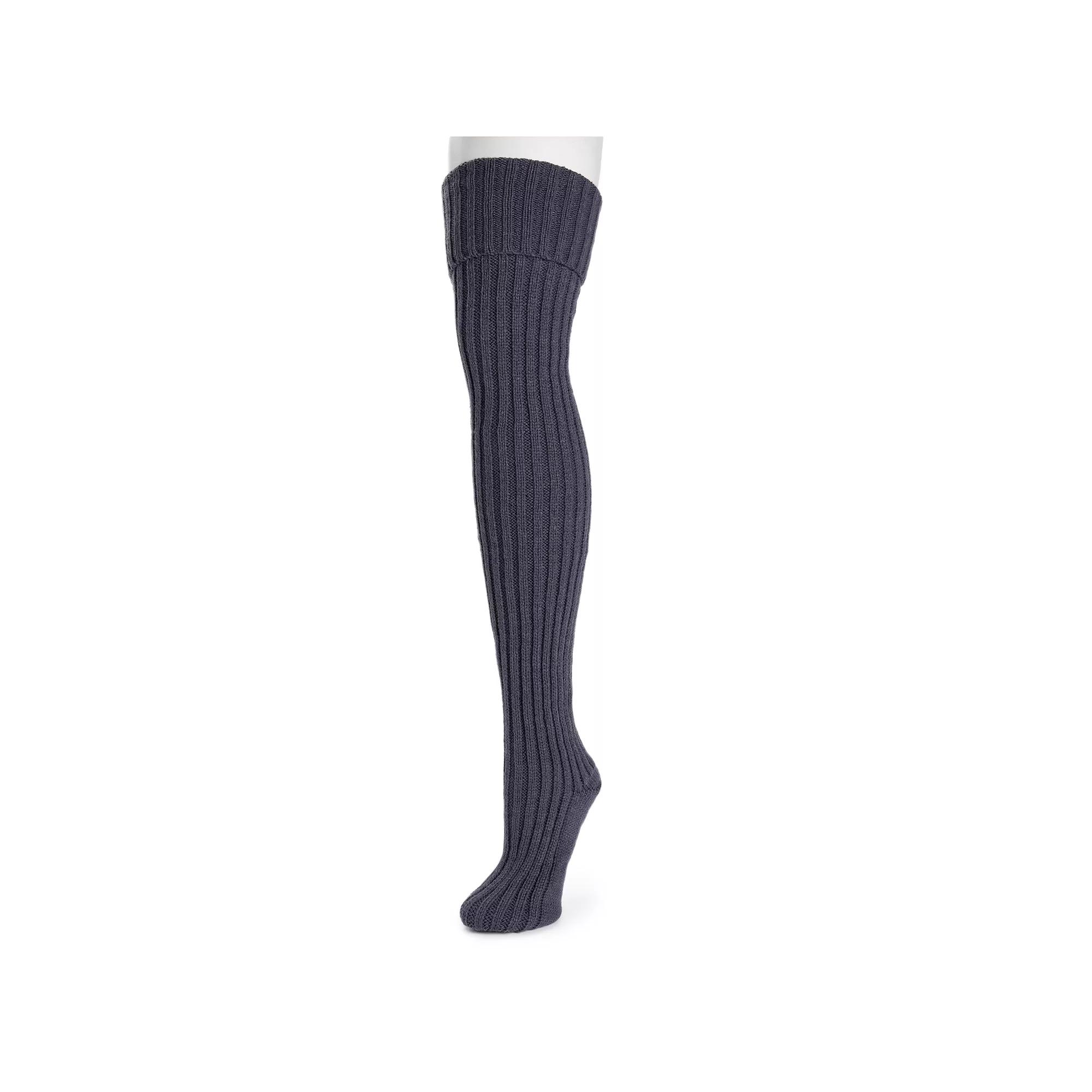 Women's MUK LUKS Chunky Ribbed Over the Knee Socks, Twilight Product Image