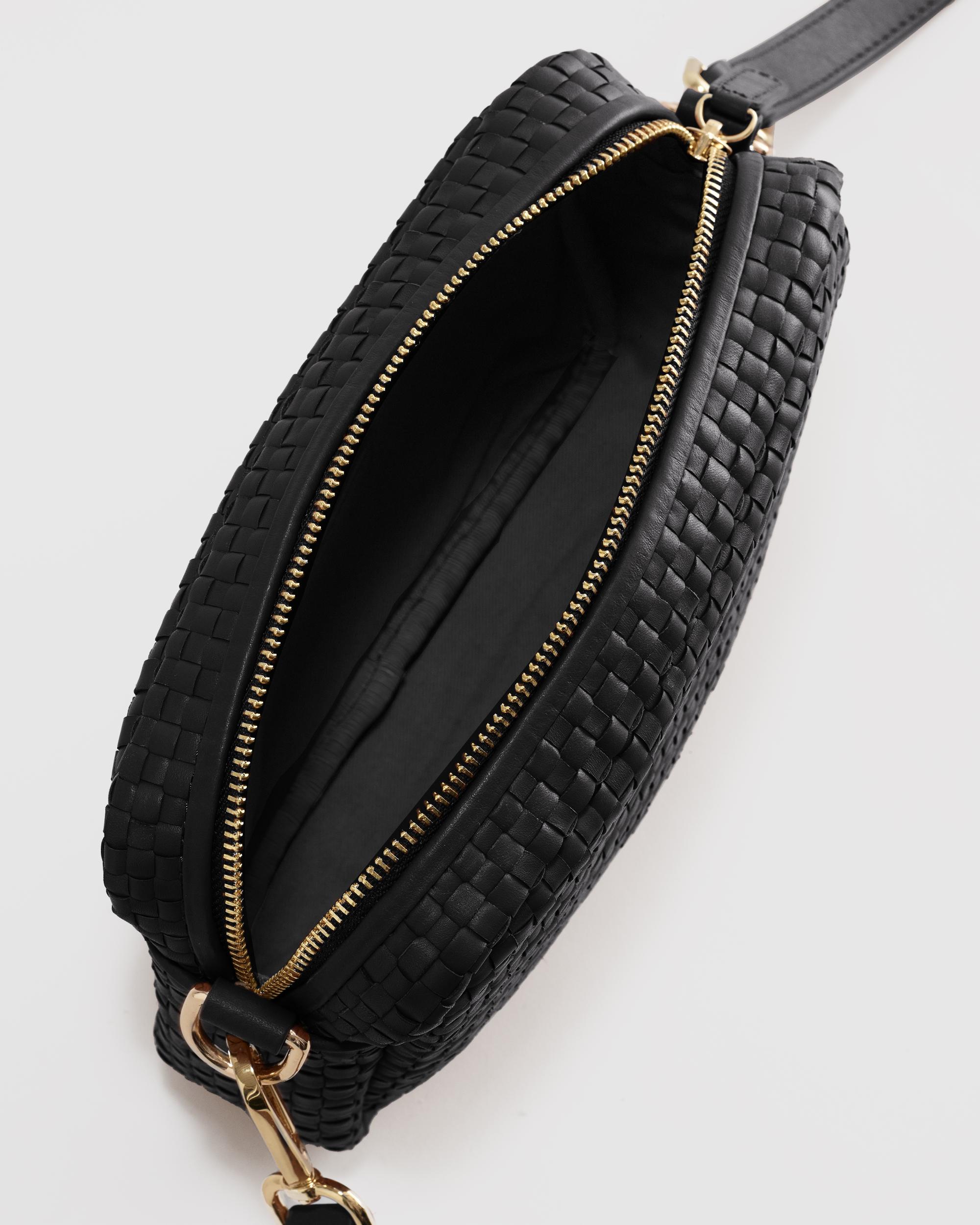 Quince | Women's Italian Leather Handwoven Crossbody Product Image