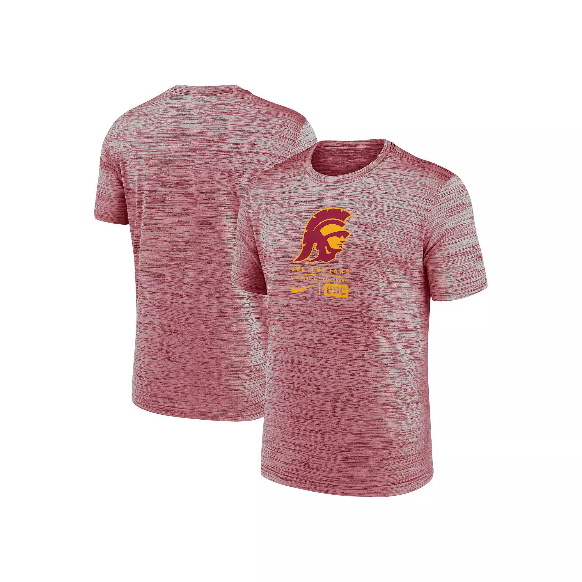 Men's Nike Cardinal USC Trojans Campus Center Block Velocity Performance T-Shirt,  Product Image