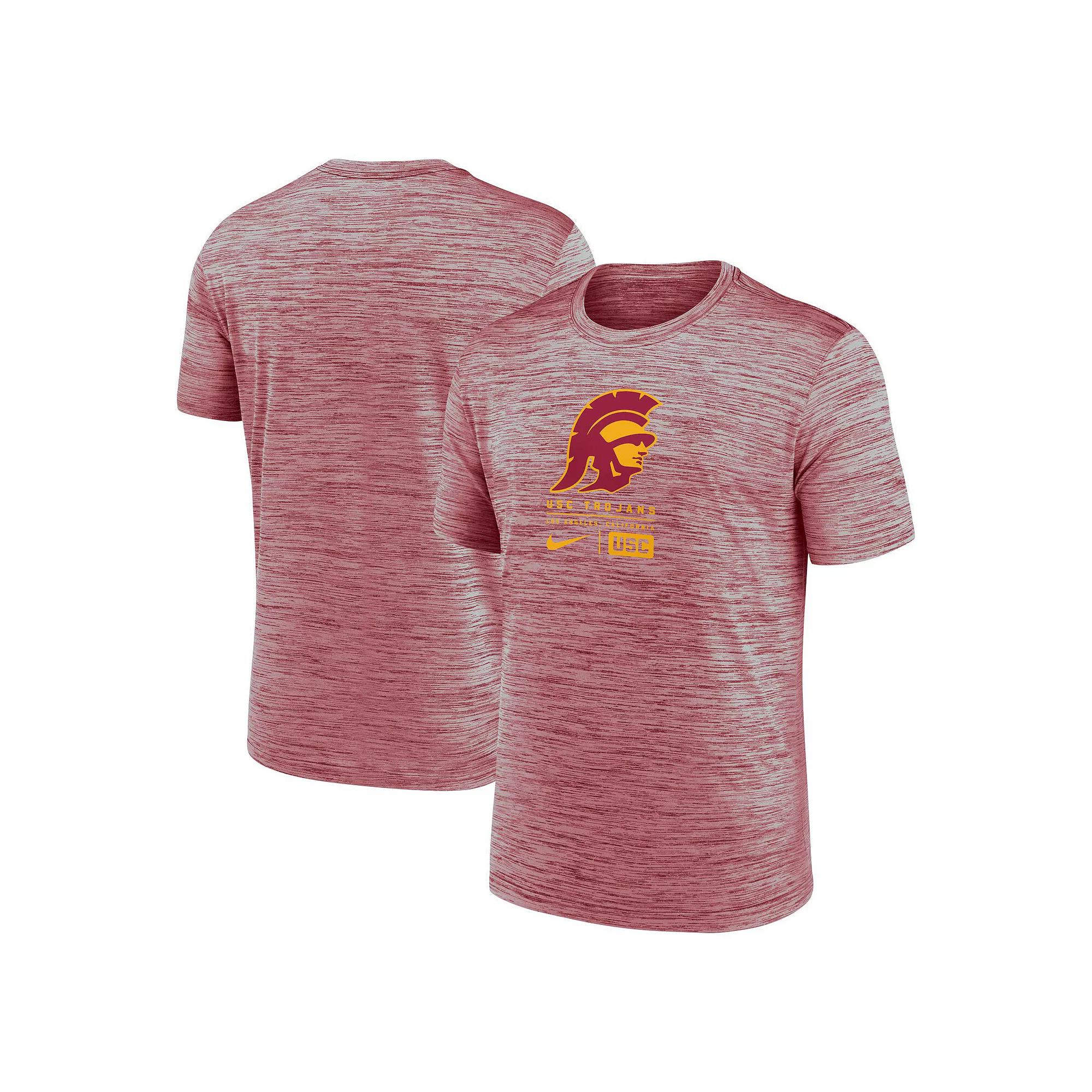Men's Nike Cardinal USC Trojans Campus Center Block Velocity Performance T-Shirt,  Product Image