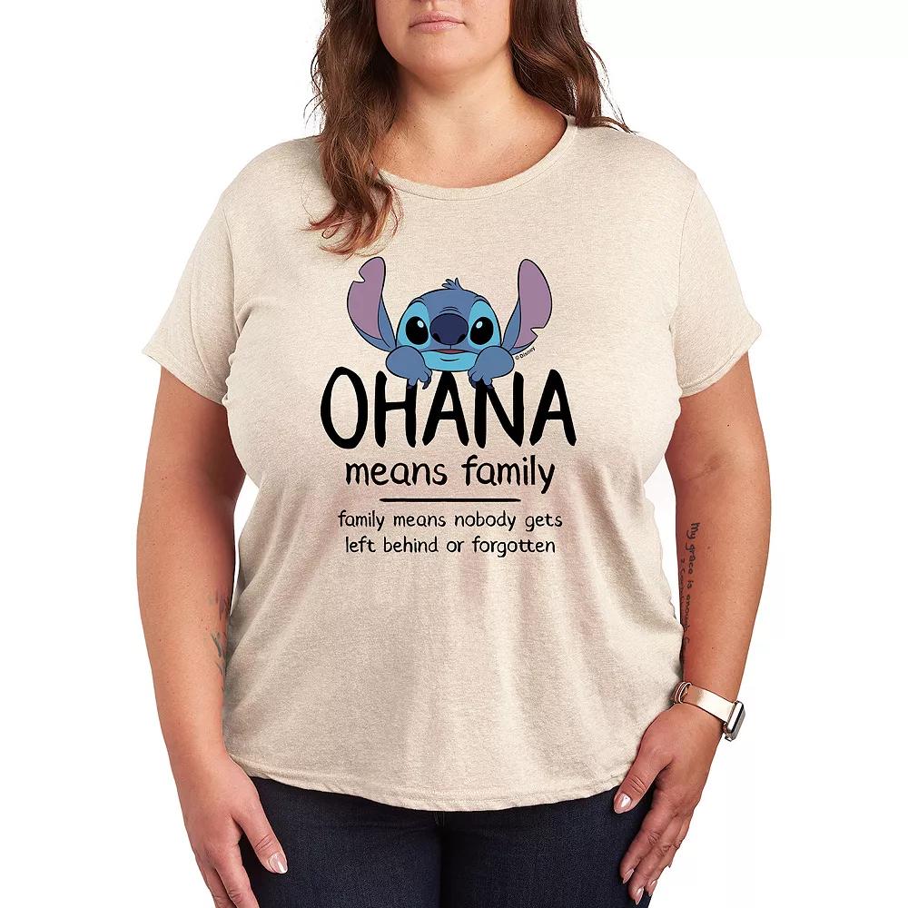 Disney's Lilo & Stitch Plus Ohana Graphic Tee, Women's,  Product Image