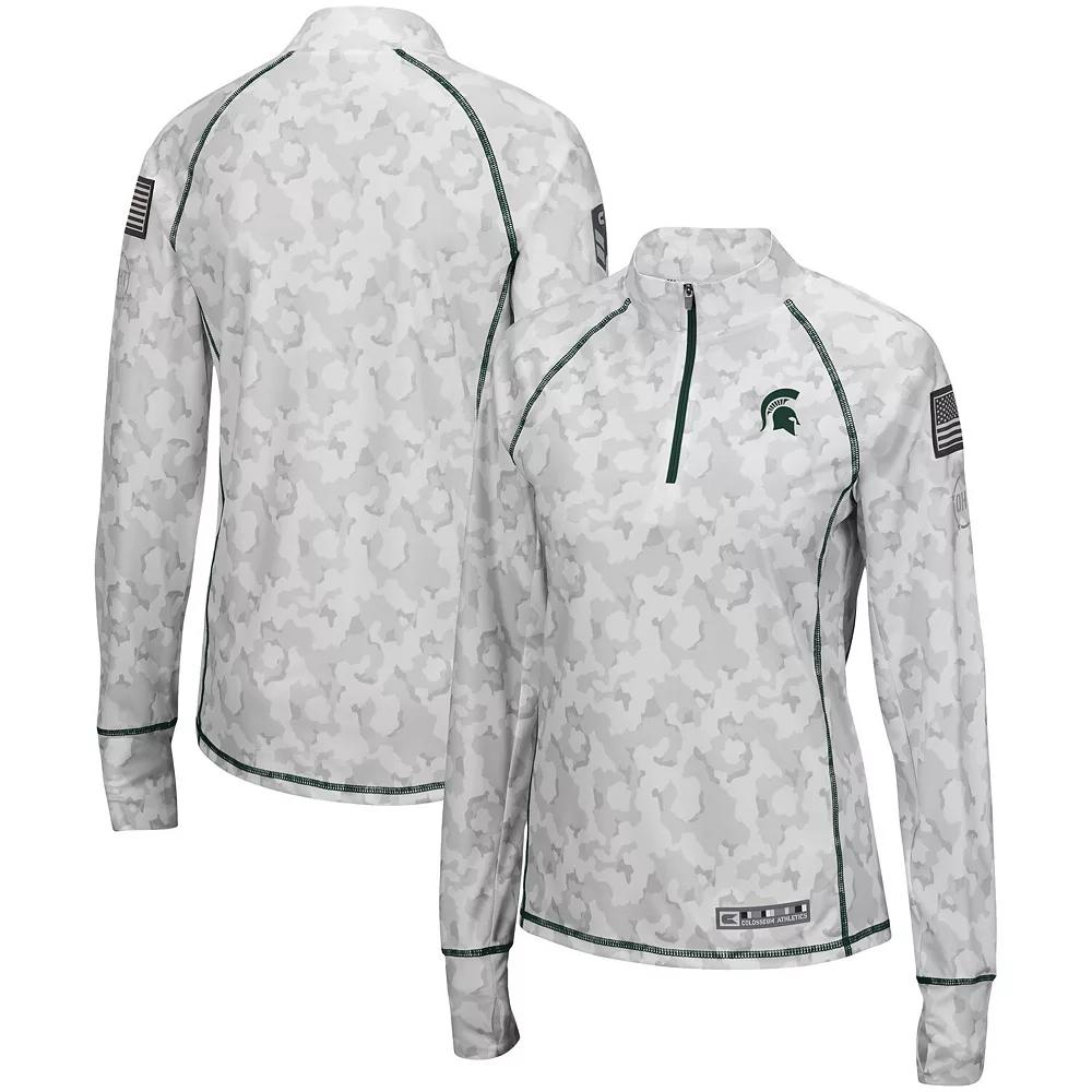 Women's Colosseum White Florida State Seminoles OHT Military Appreciation Officer Arctic Camo 1/4-Zip Jacket, Size: 2XL Product Image