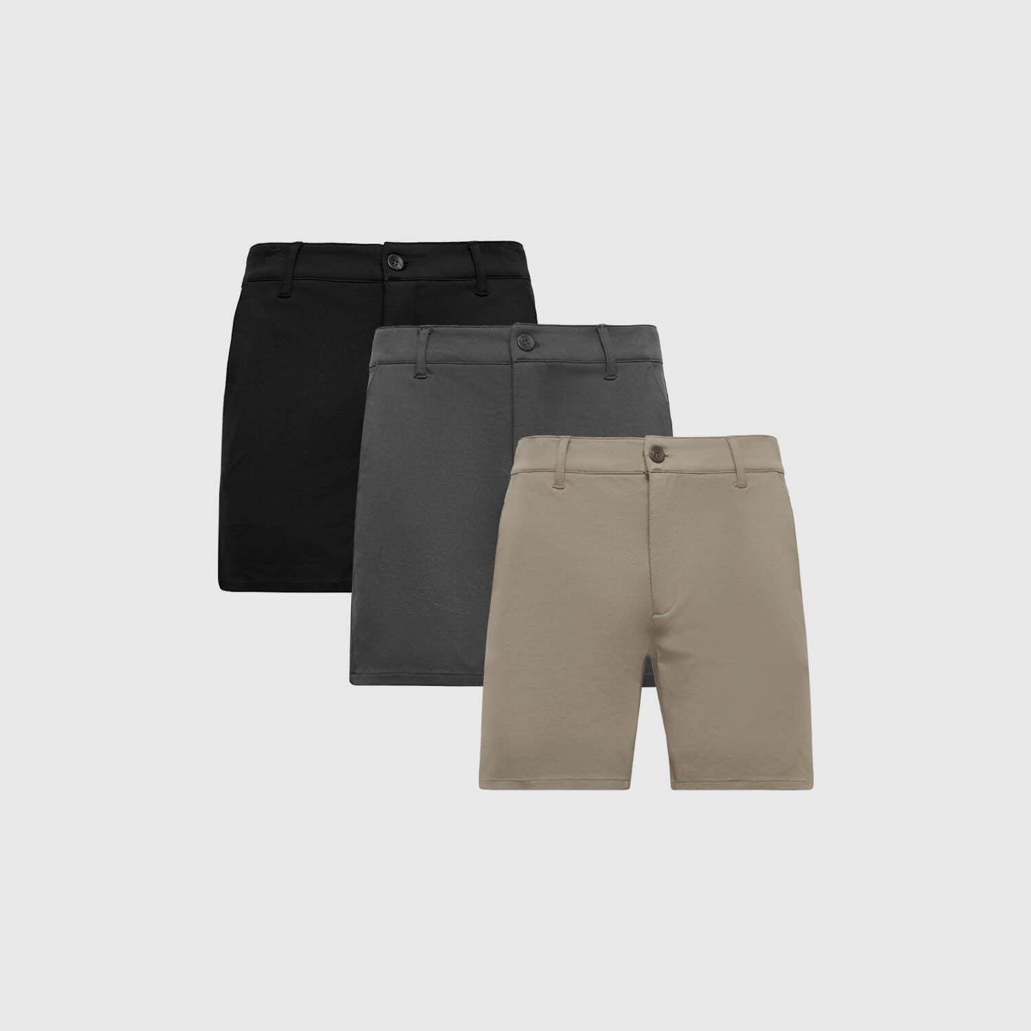 7" Khaki Comfort Knit Chino Shorts Product Image