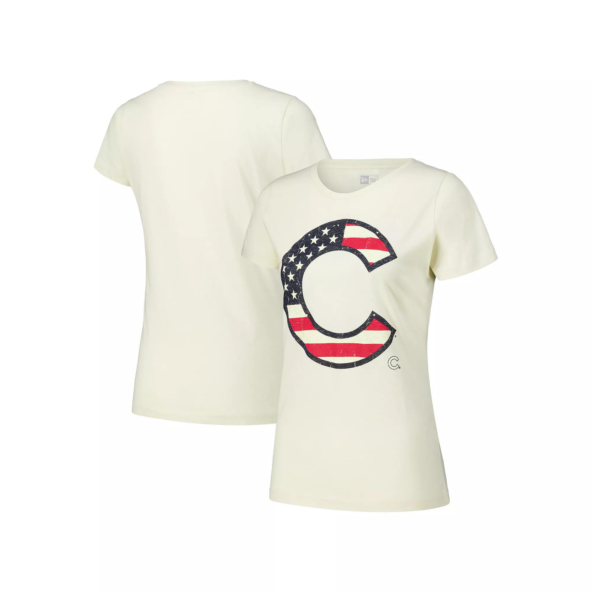 Women's New Era Cream Chicago Cubs Vintage T-Shirt,  Product Image