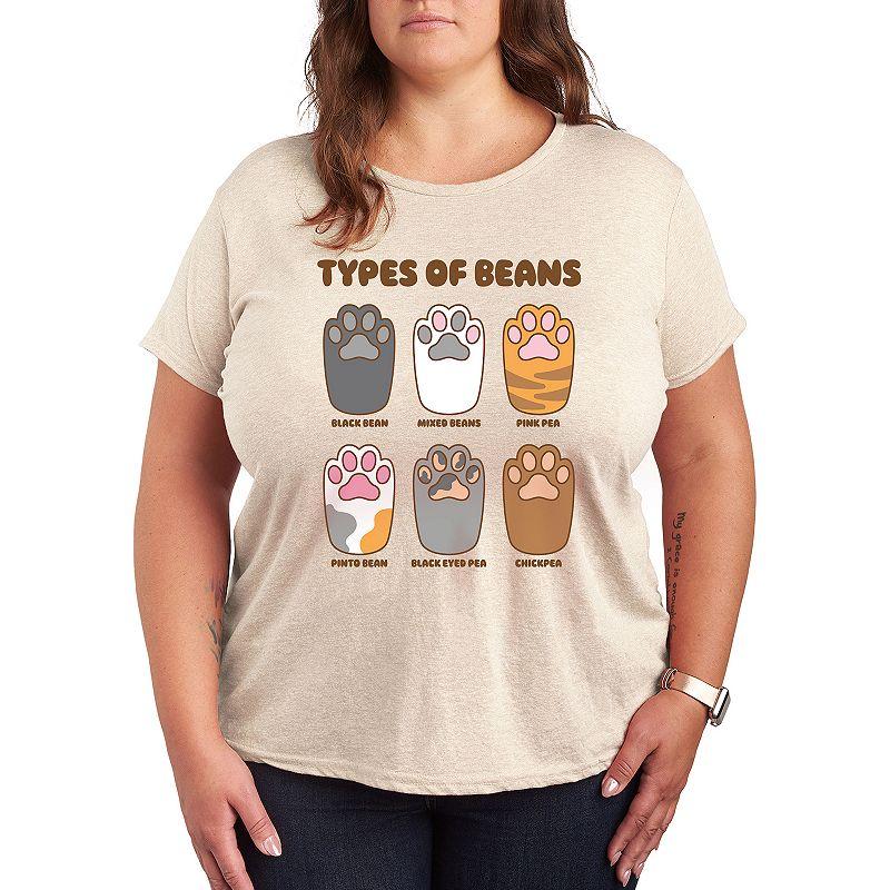 Plus Types Of Cat Beans Graphic Tee, Womens Product Image