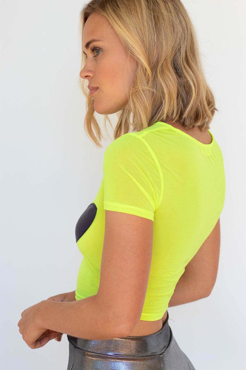 Neon Alien Crop Tee Product Image