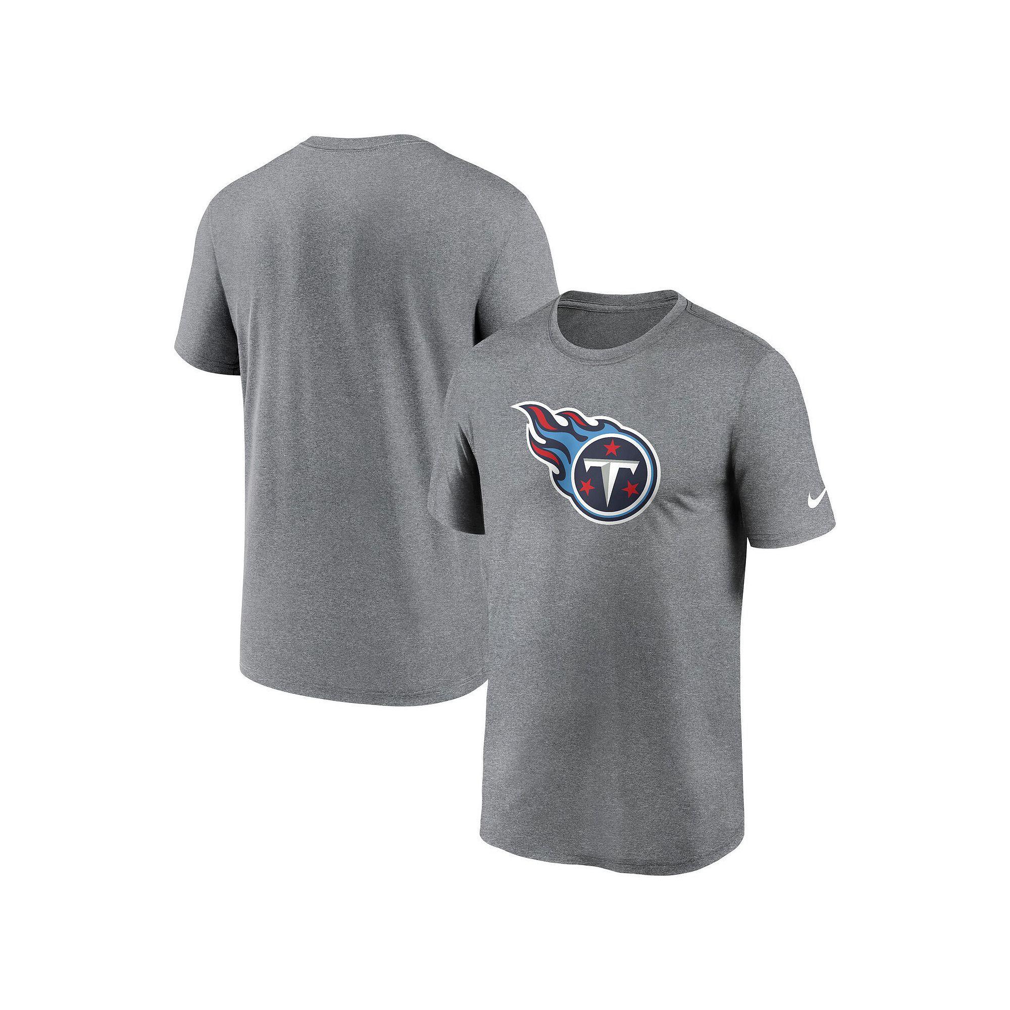 Men's Nike Heather Charcoal Tennessee Titans Legend Logo Performance T-Shirt,  Product Image