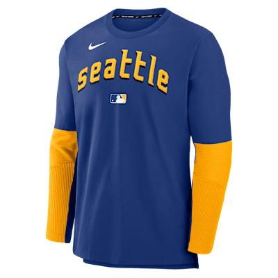 Seattle Mariners Authentic Collection City Connect Player Nike Men's Dri-FIT MLB Pullover Jacket Product Image