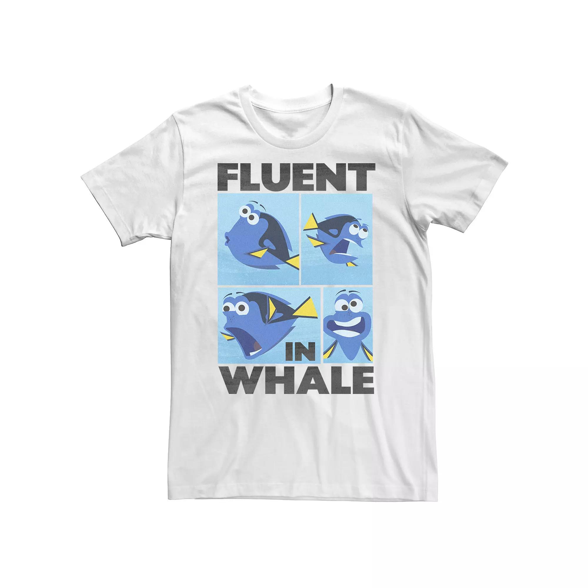 Big & Tall Disney / Pixar Finding Dory "Fluent in Whale" Tee, Men's, Size: 3XL, White Product Image