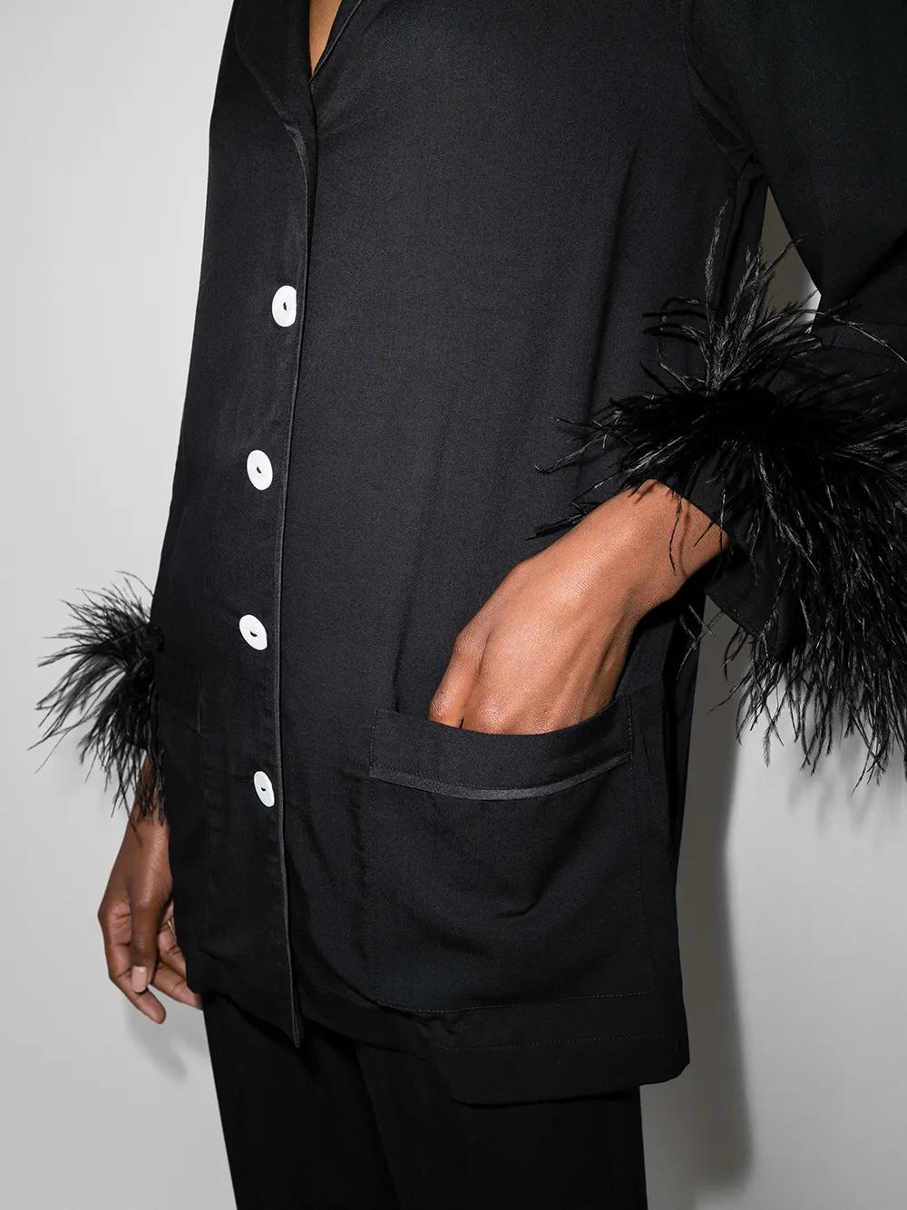 feather detail pajama set Product Image