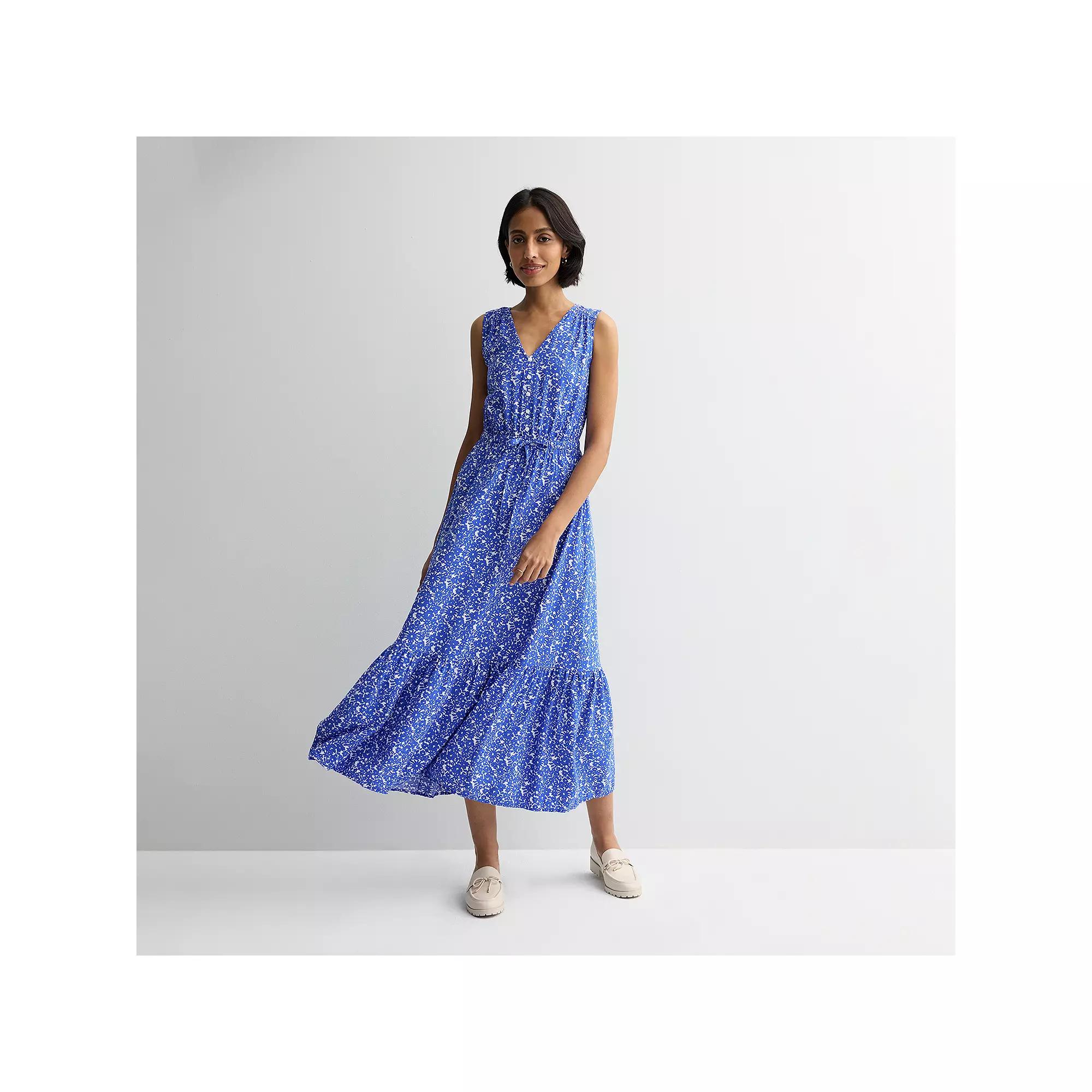 Petite Sonoma Goods For Life® Femme Button Bodice Maxi Dress, Women's, Size: XS Petite, Blue Ditsy Floral Product Image