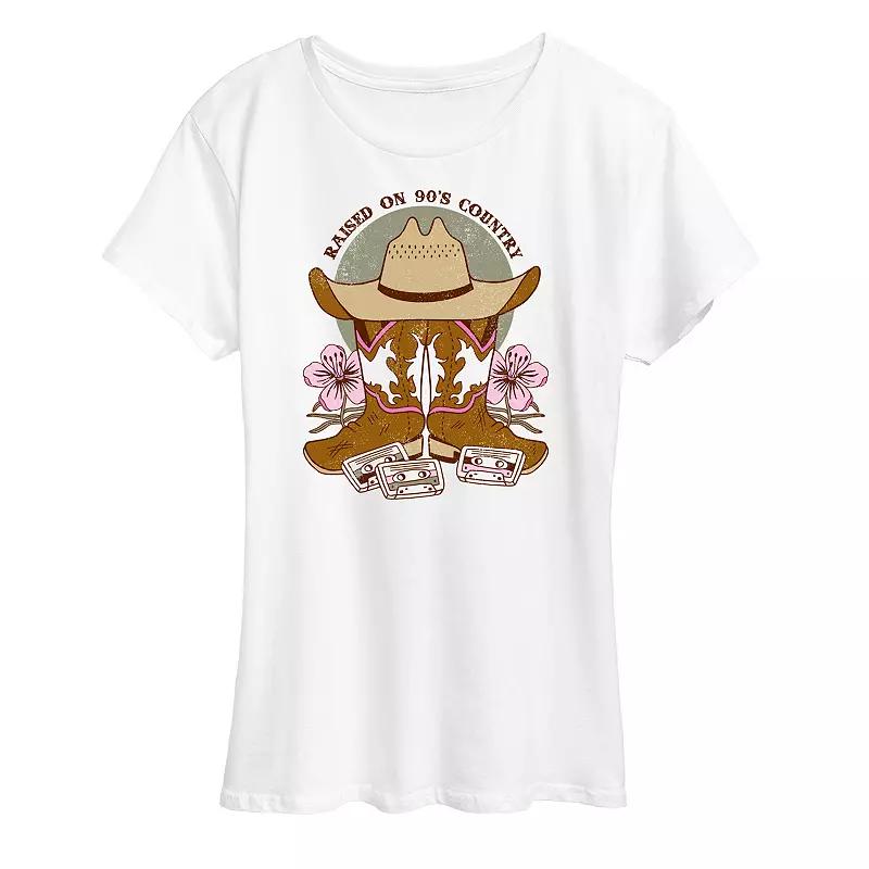 Women's Raised On 90's Country Graphic Tee,  Product Image