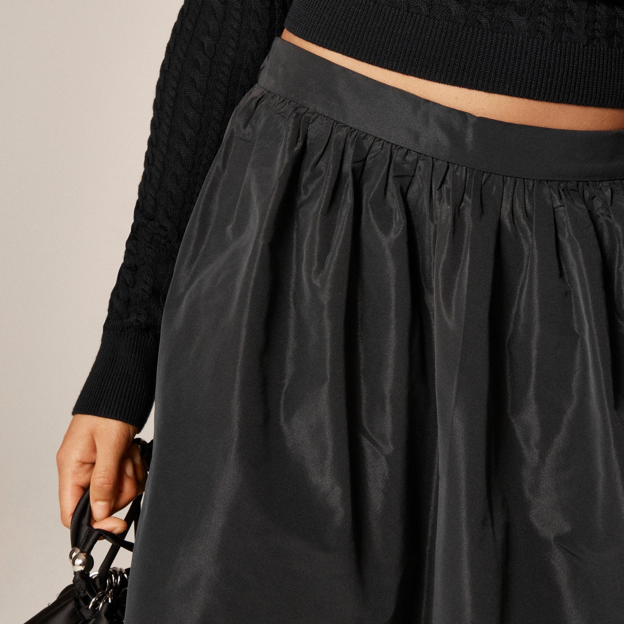 Midi ball skirt in taffeta Product Image