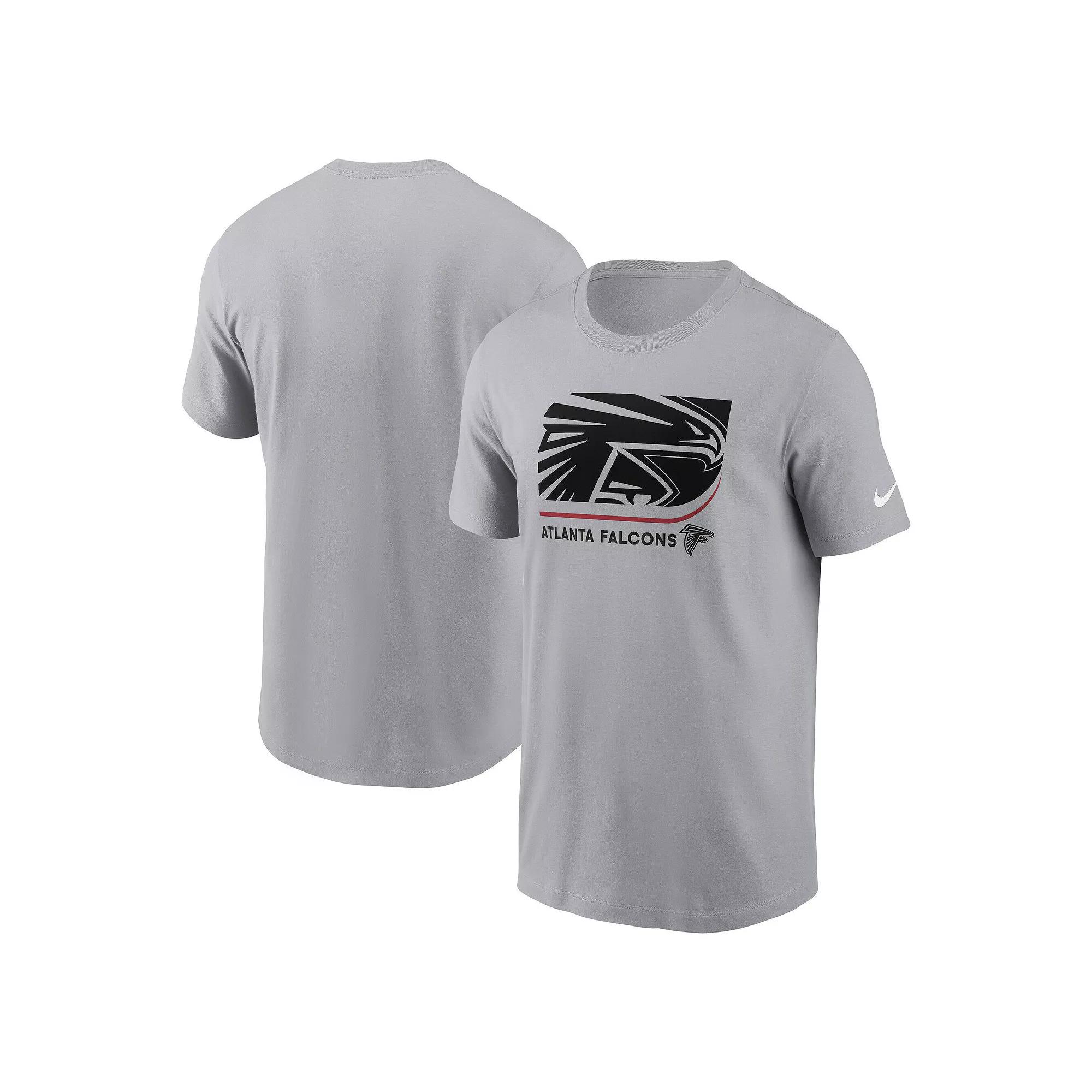 Men's Nike  Gray Atlanta Falcons Lockup Essential T-Shirt, Size: Large, Grey Product Image