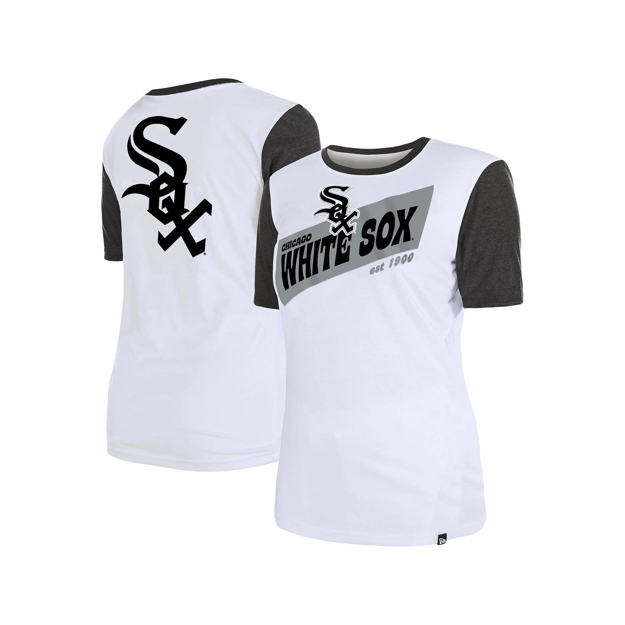 Women's New Era White Chicago White Sox Colorblock T-Shirt, Size: Small Product Image