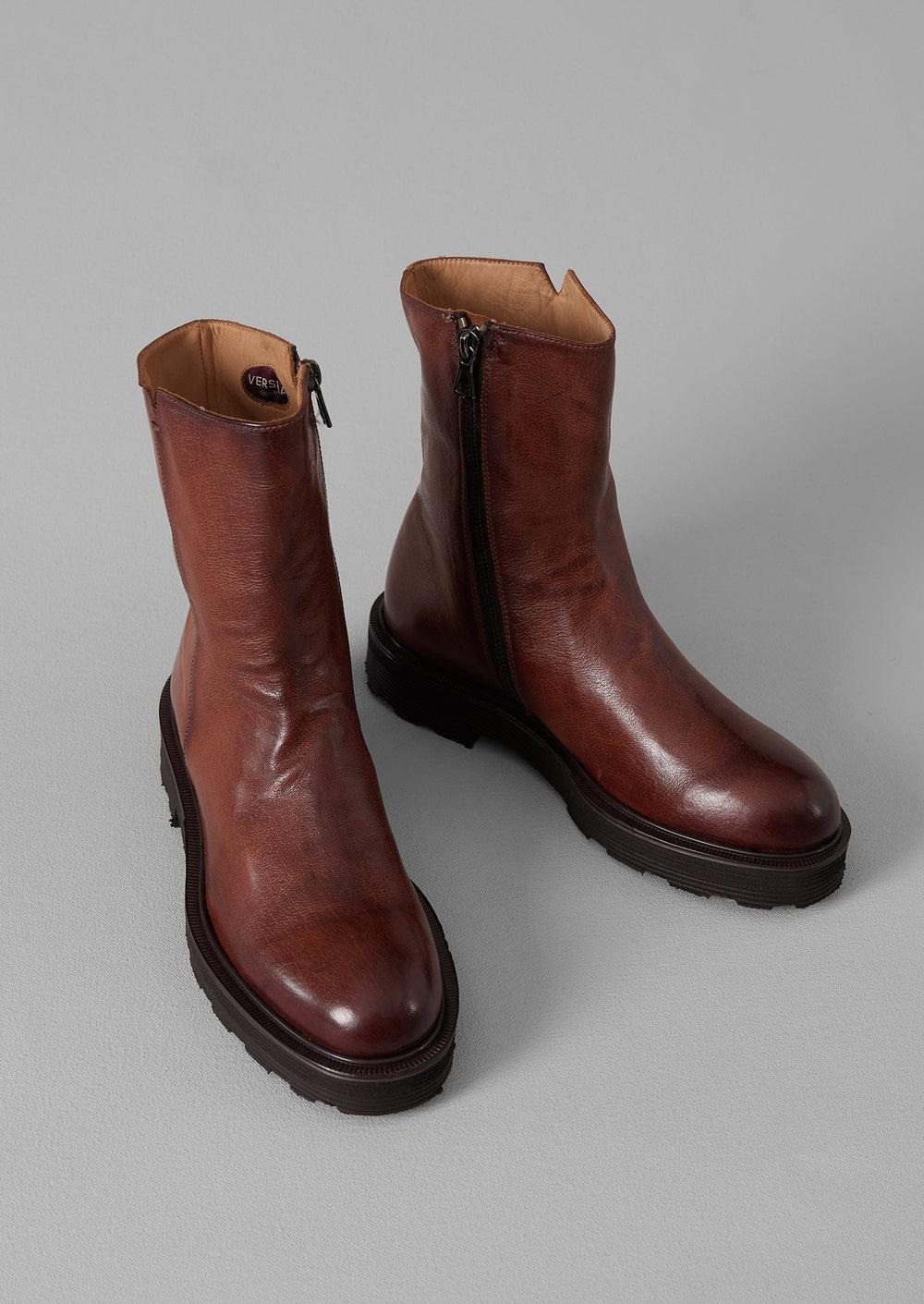 Sturlini Tall Leather Boots | Tan Product Image