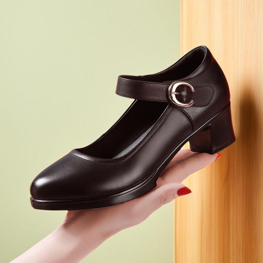 Block Heel Mary Jane Pumps Product Image