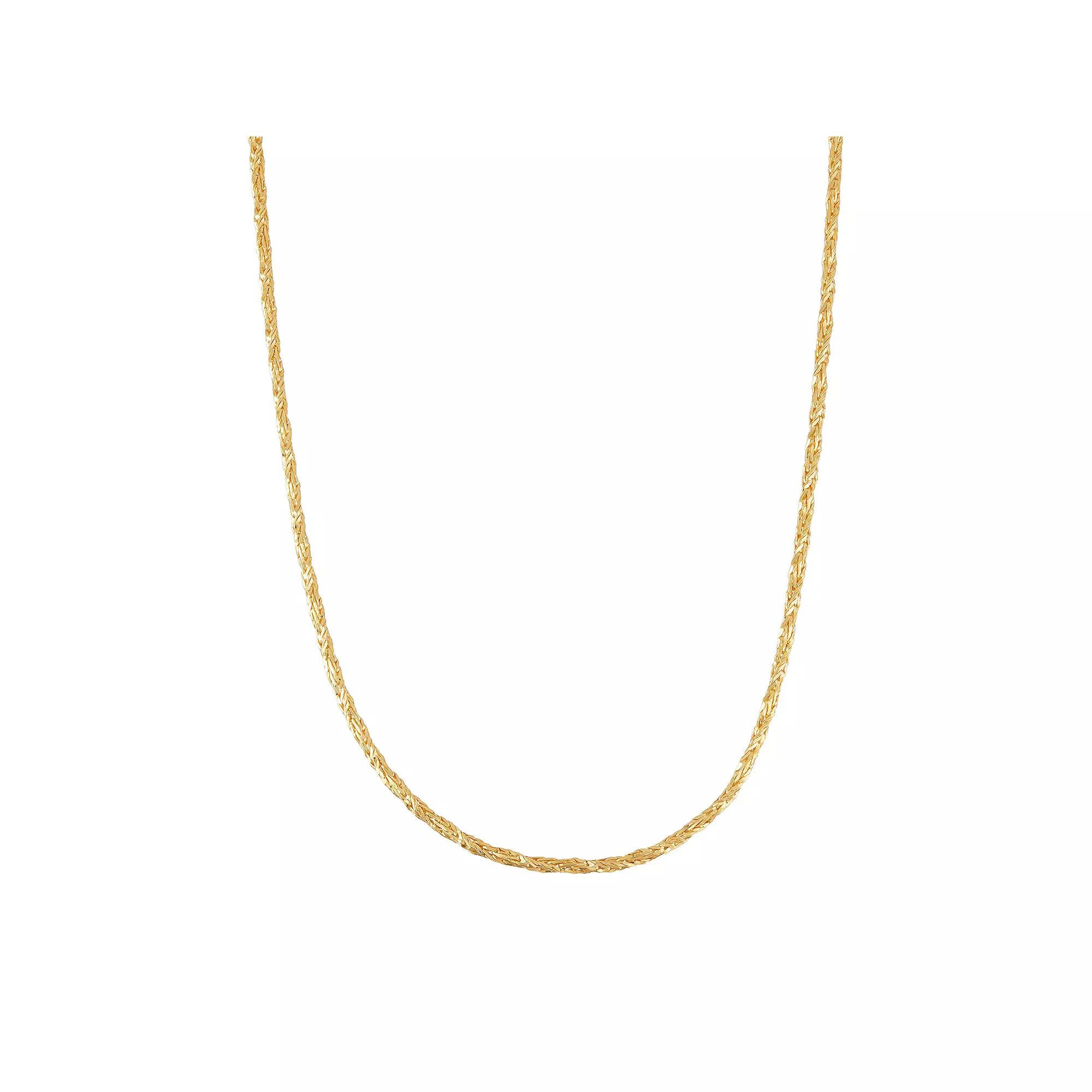 Jordan Blue Women's 14k Gold Over Silver Foxtail Chain Necklace, Size: 18", Gold Tone Product Image