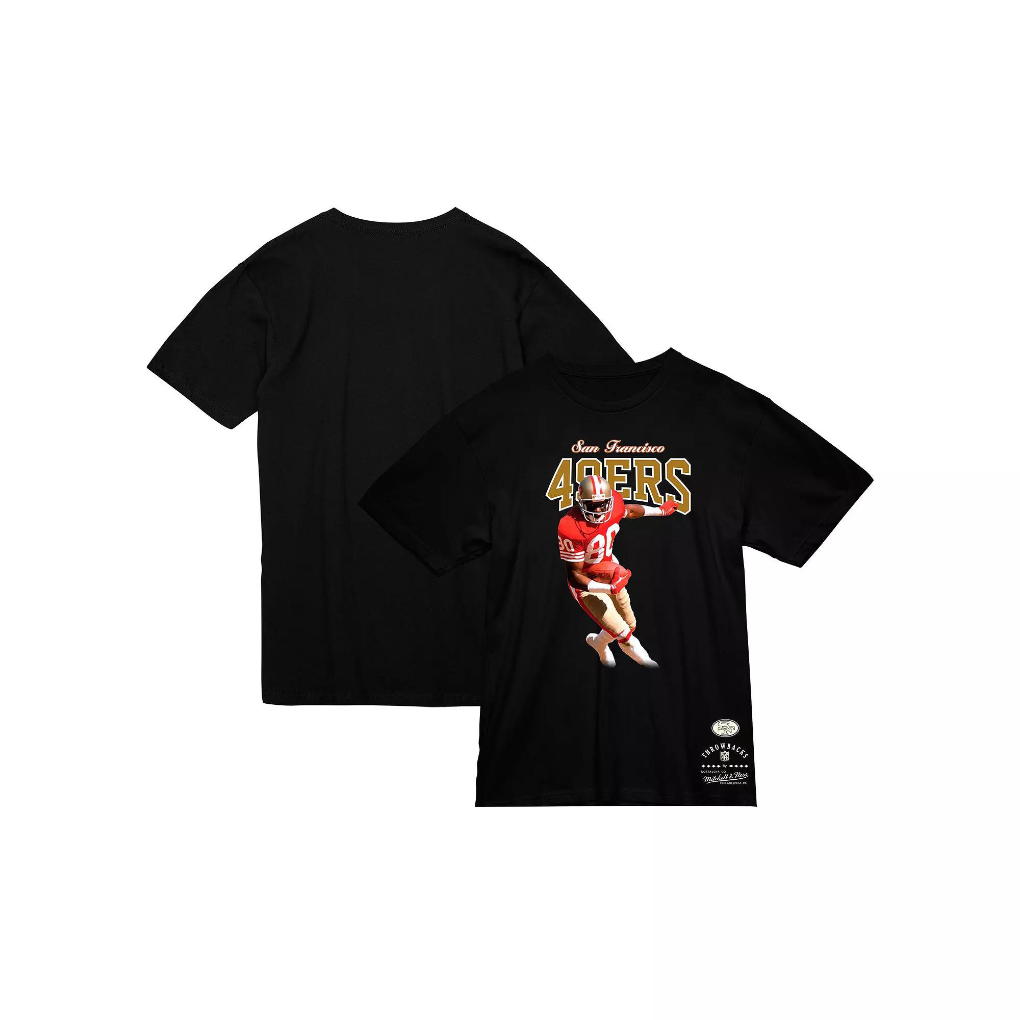 Men's Mitchell & Ness Jerry Rice Black San Francisco 49ers Sideline Retired Player T-Shirt,  Product Image