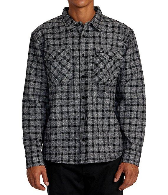 RVCA Hughes Long Sleeve Plaid Flannel Shirt Product Image