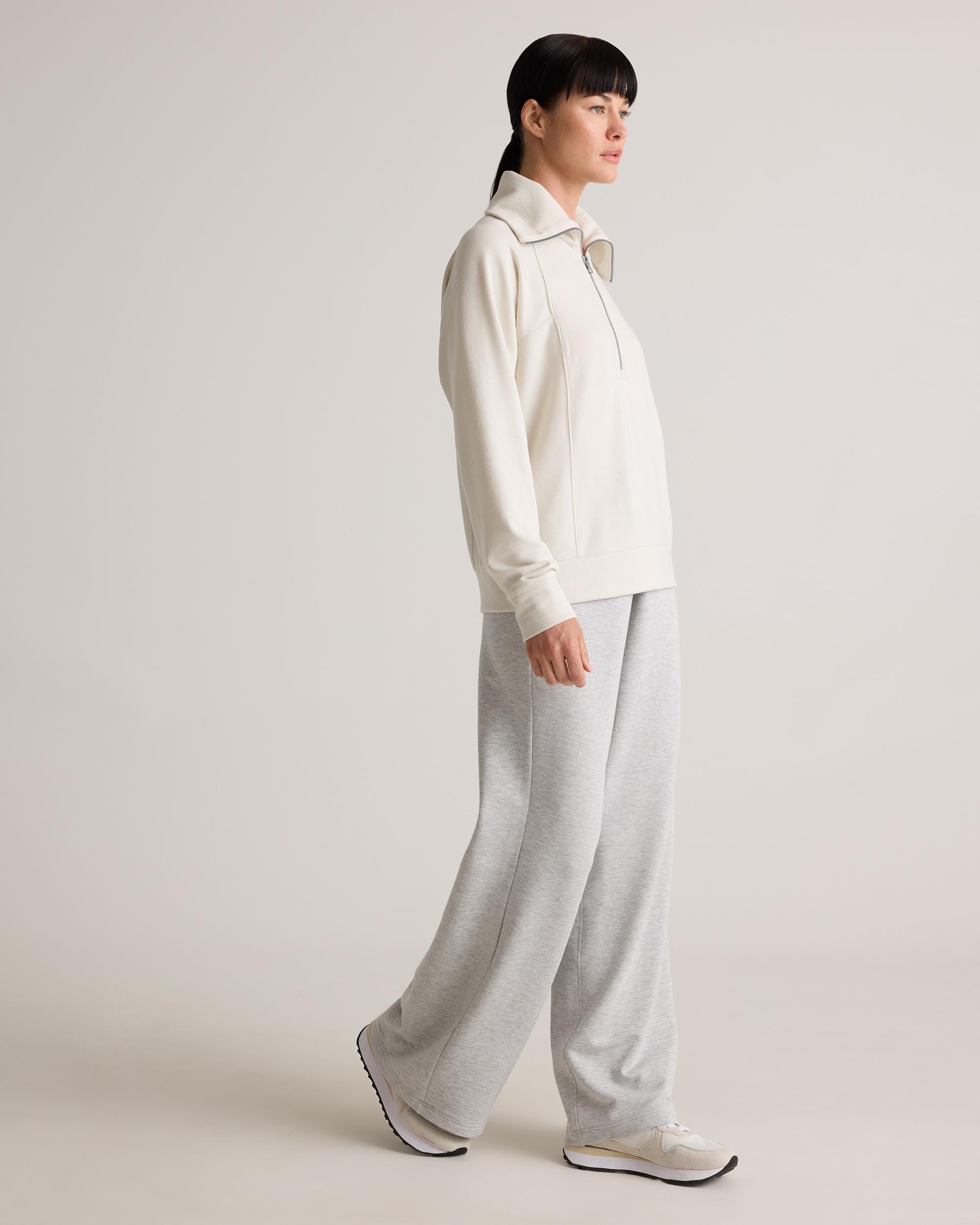 Quince | Women's SuperSoft Fleece Half Zip Lenzing Modal Product Image