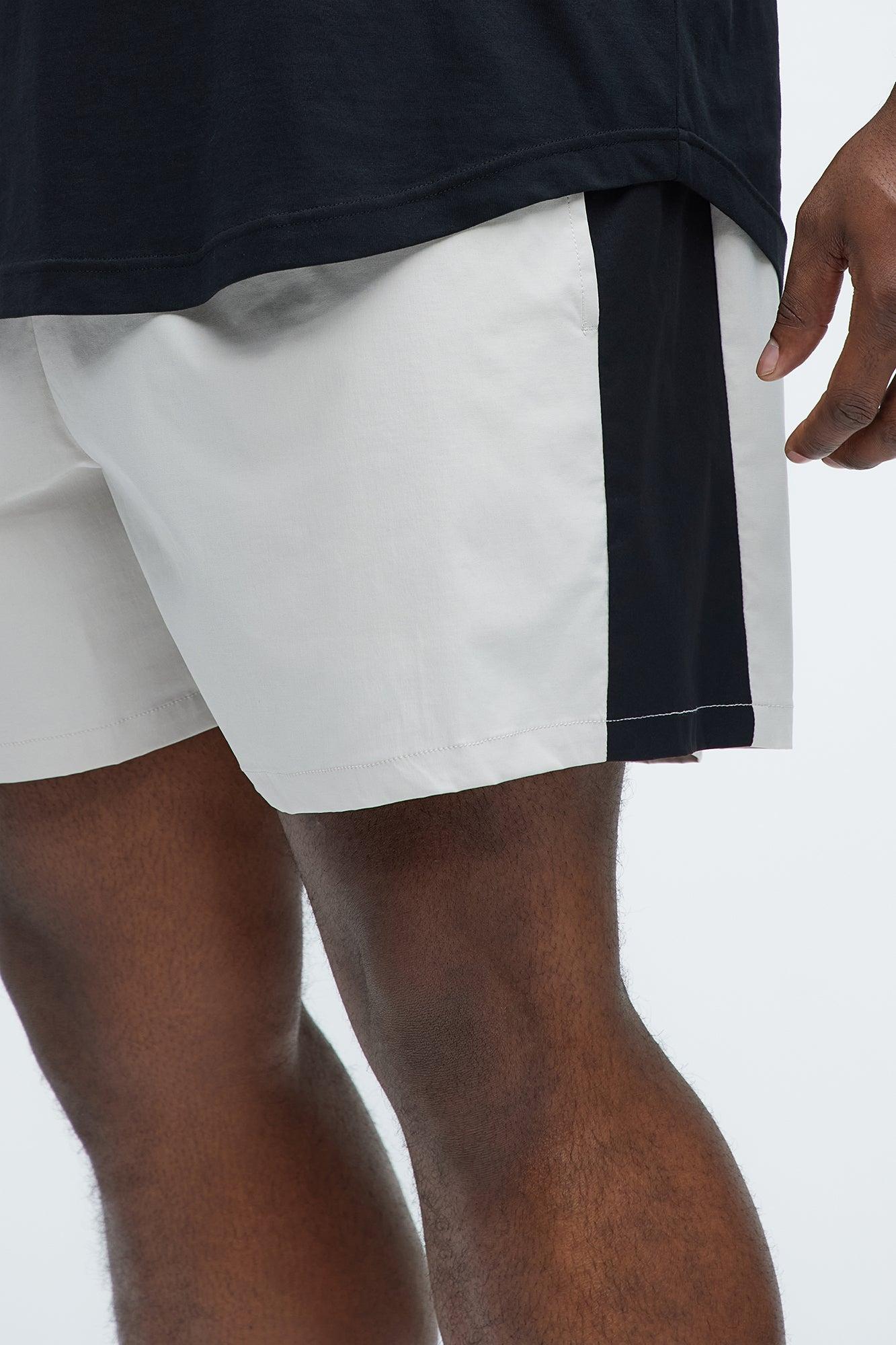 Contrast On The Side Swim Mid Trunk - Grey/combo Product Image