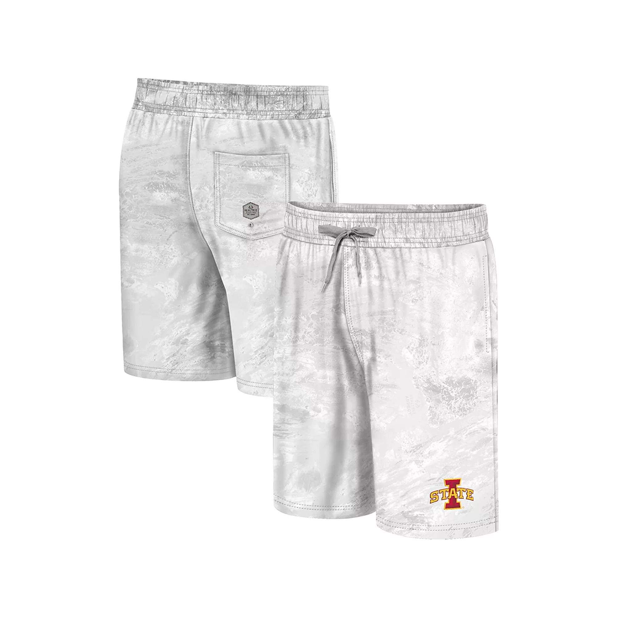Men's Colosseum White Iowa State Cyclones Realtree Aspect Ohana Swim Shorts, Size: Large Product Image