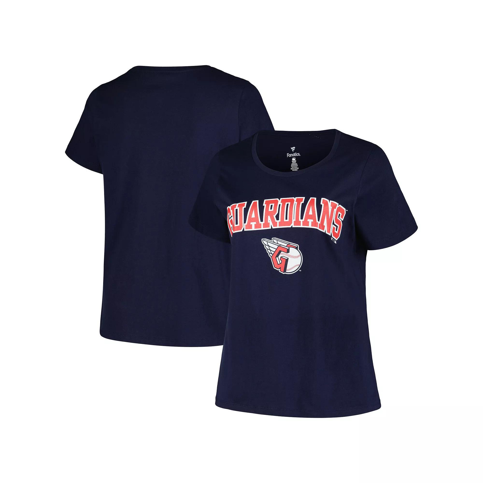 Women's Profile Navy Cleveland Guardians Plus Size Arch Logo T-Shirt, Size: 2XL, Grd Blue Product Image
