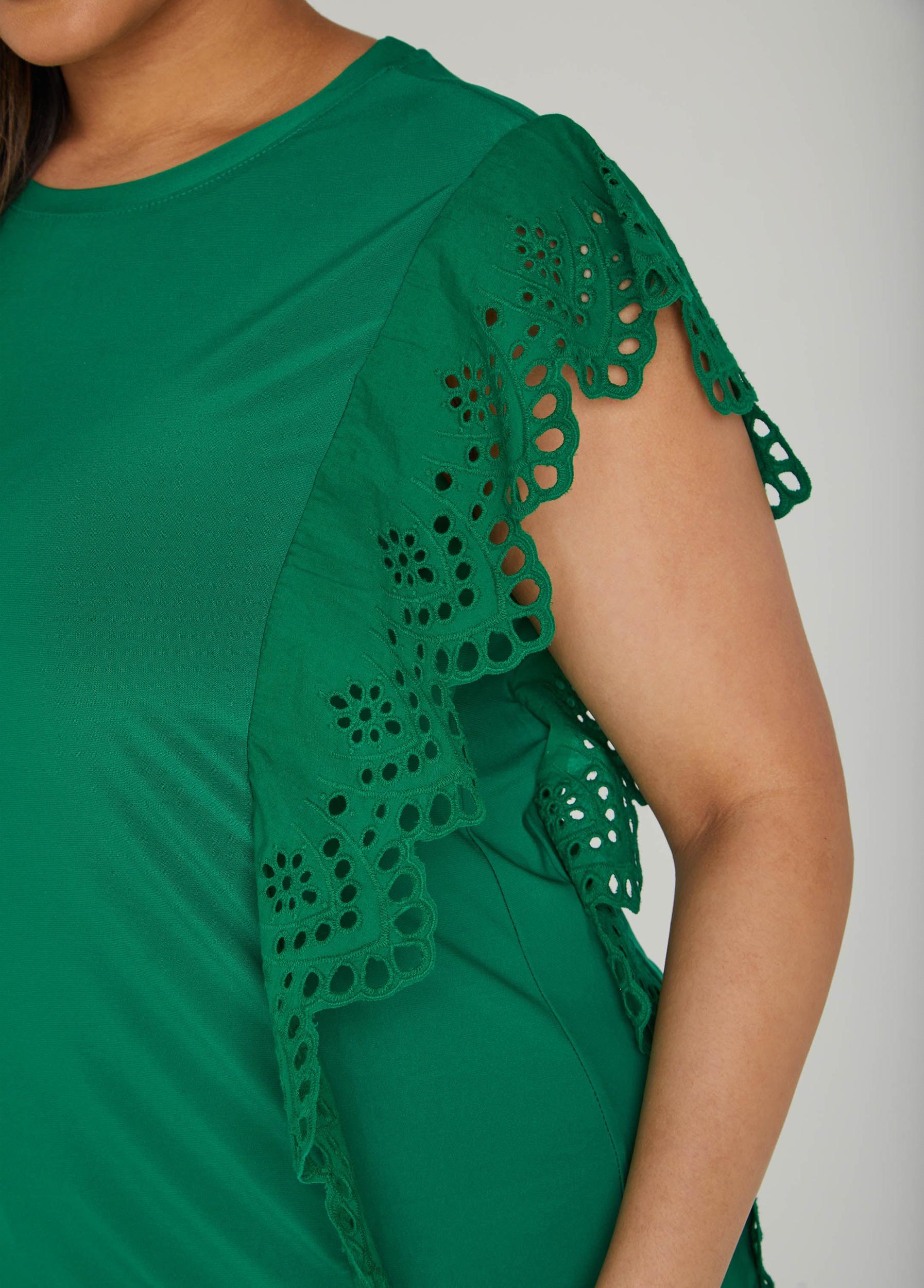 Eyelet Sleeved Jersey Top Product Image