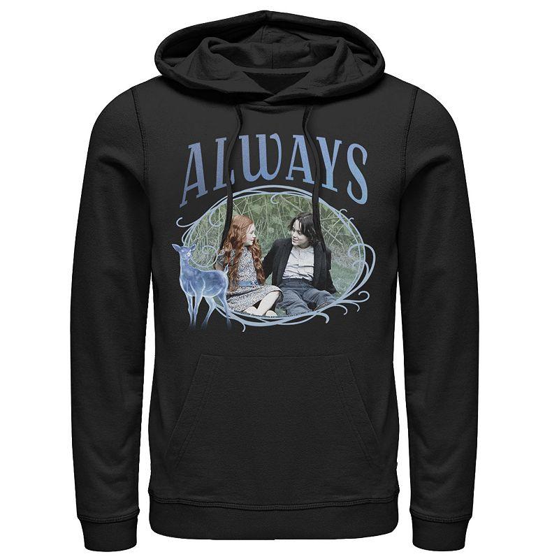 Men's Harry Potter Snape And Lily Always Patronus Hoodie, Size: Small, Black Product Image