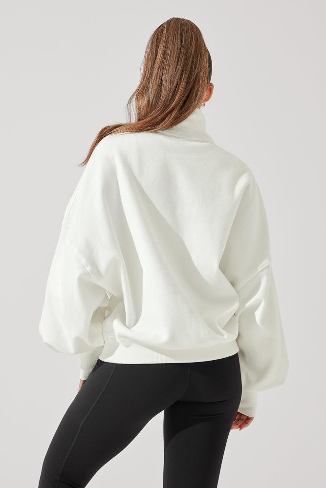 Ooey Gooey Half Zip Sweater - Almond Milk Product Image