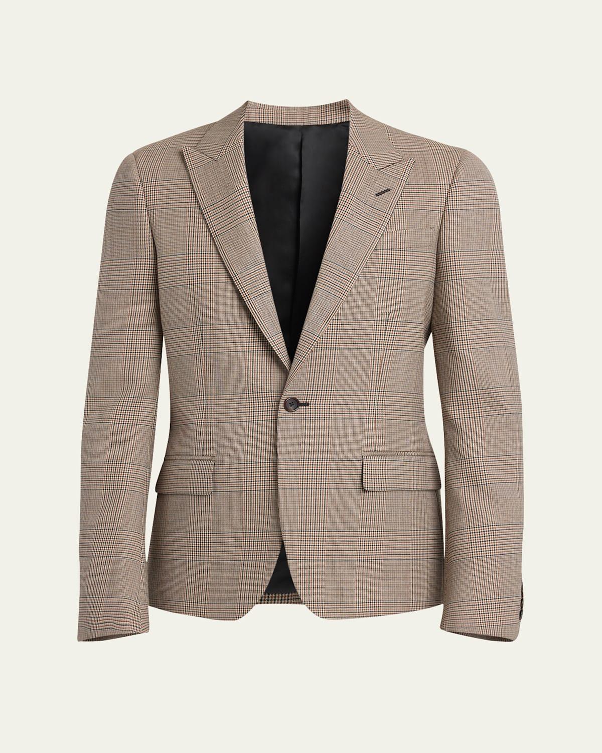 Mens Check Twill Single-Breasted Sport Coat Product Image