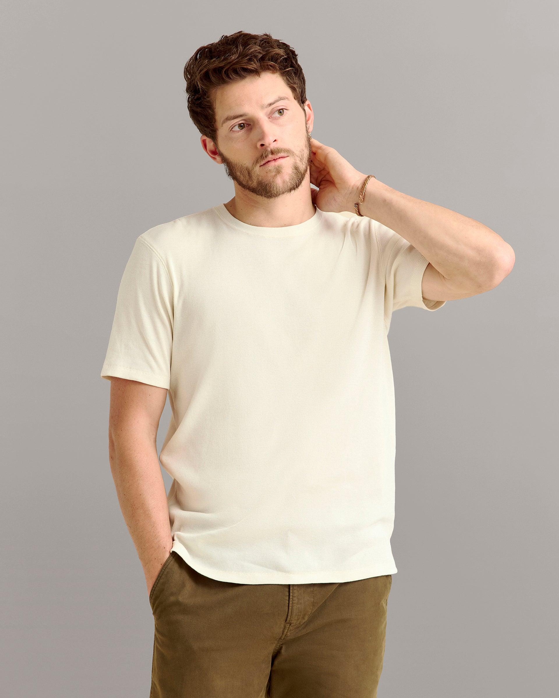 Short Sleeve Rib Crew -  Product Image