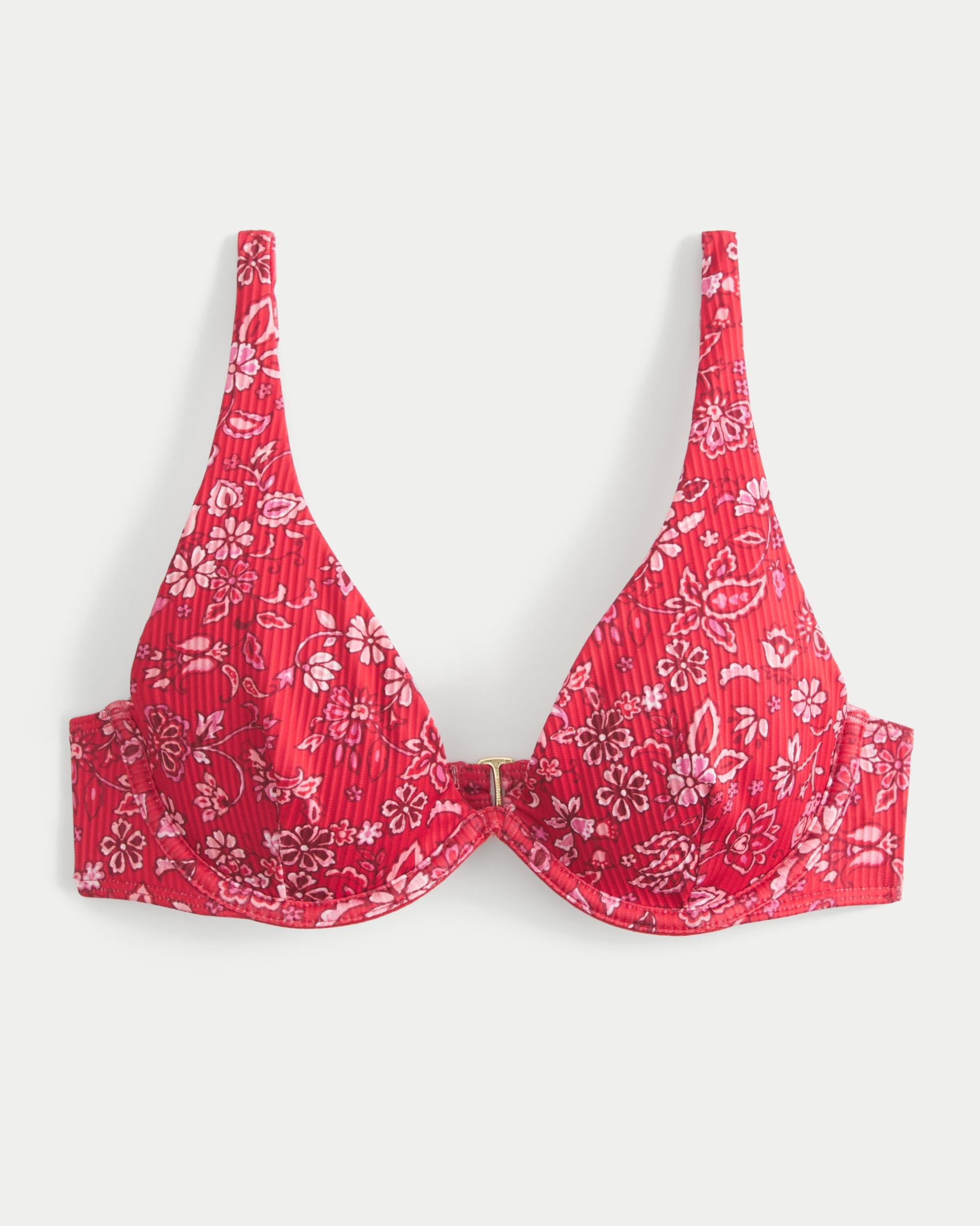 High Apex Ribbed Underwire Bikini Top Product Image