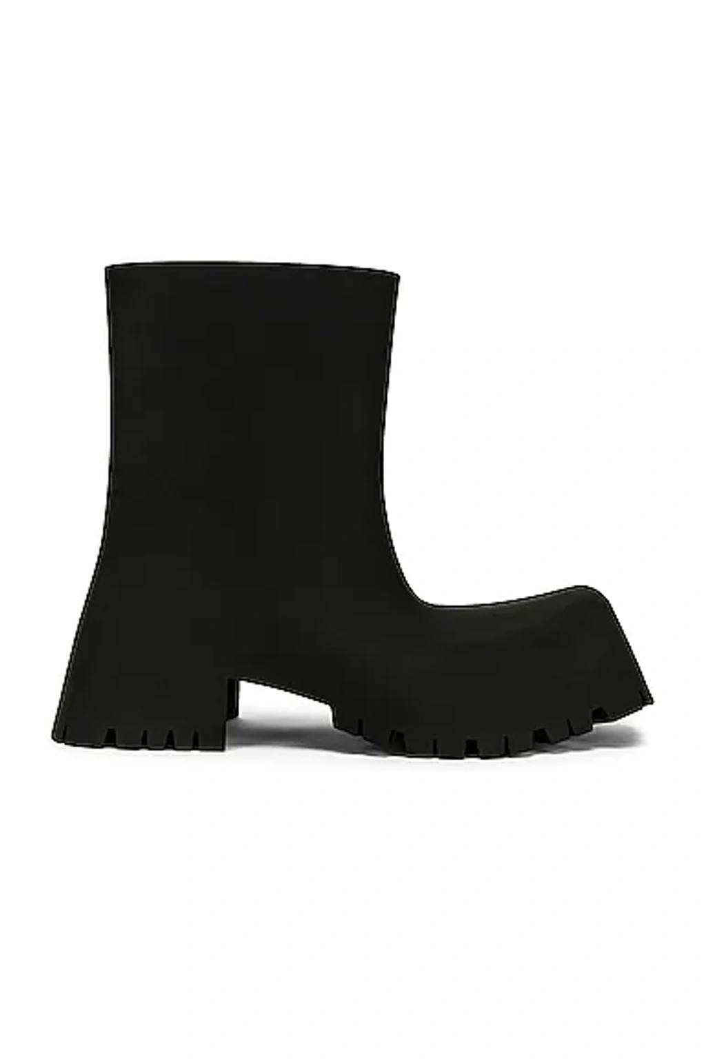 BALENCIAGA Trooper Rubber Ankle Boots In Black Product Image