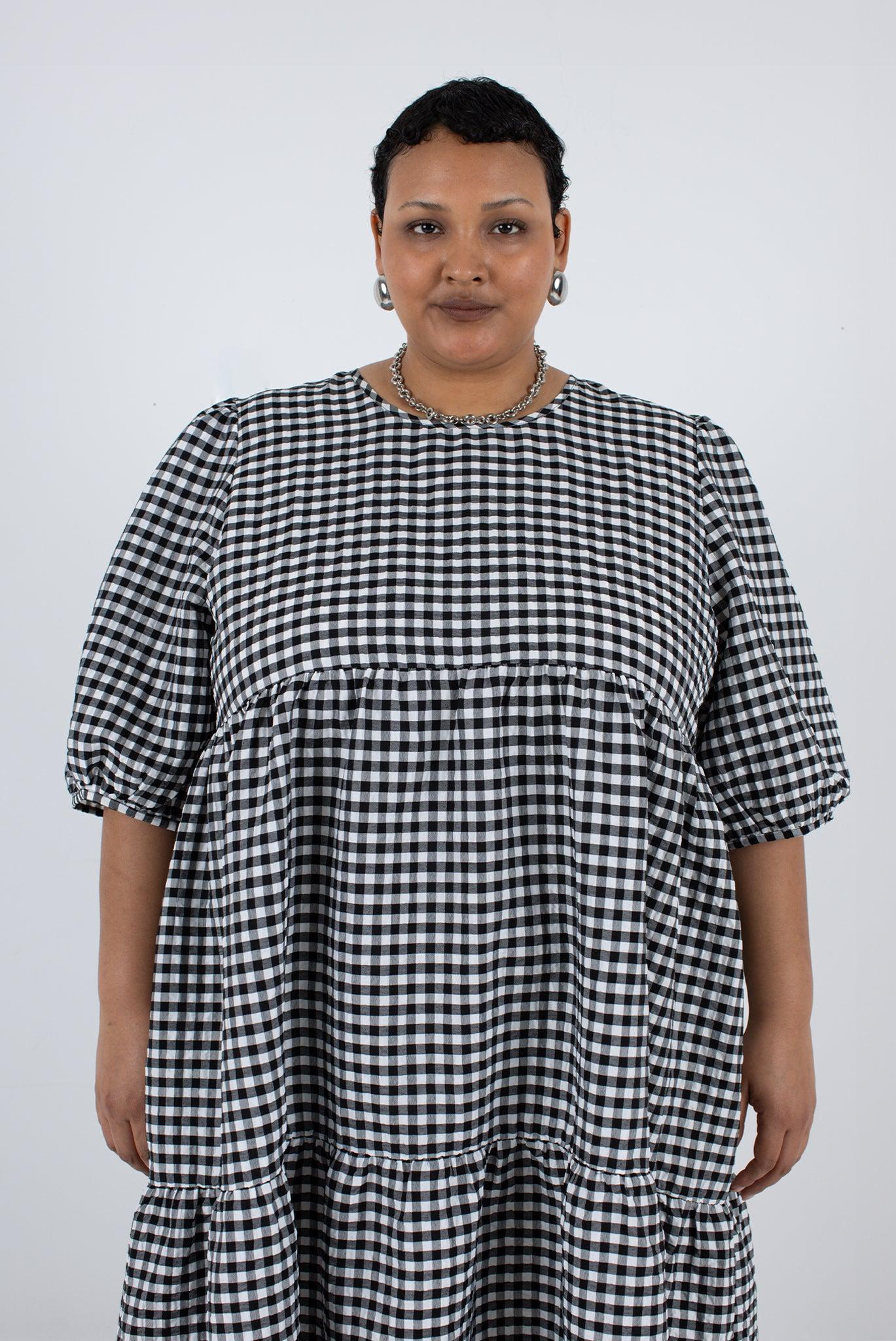 Rosemary Dress - Black Check Product Image