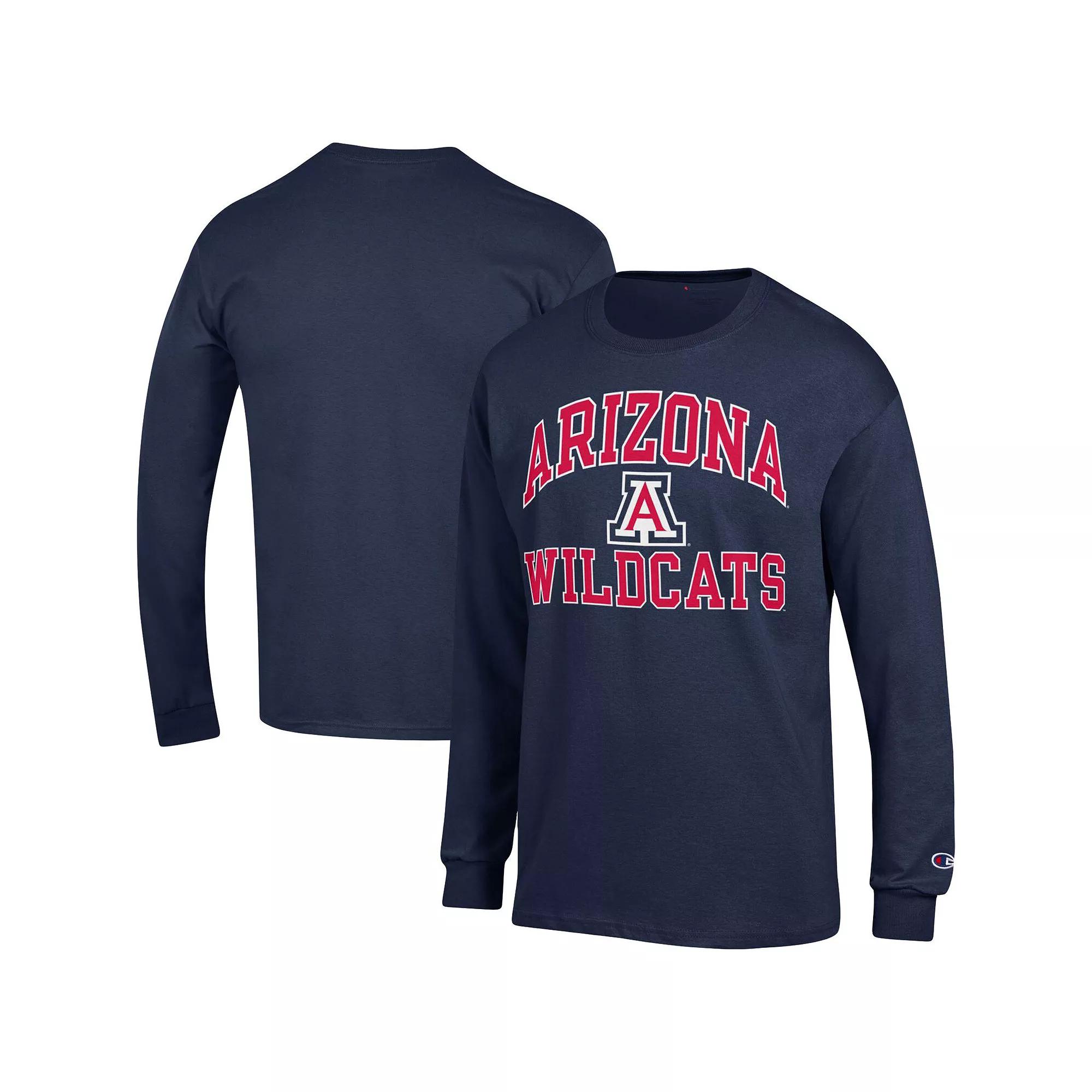 Men's Champion Navy Arizona Wildcats High Motor Long Sleeve T-Shirt, Size: Medium, Blue Product Image