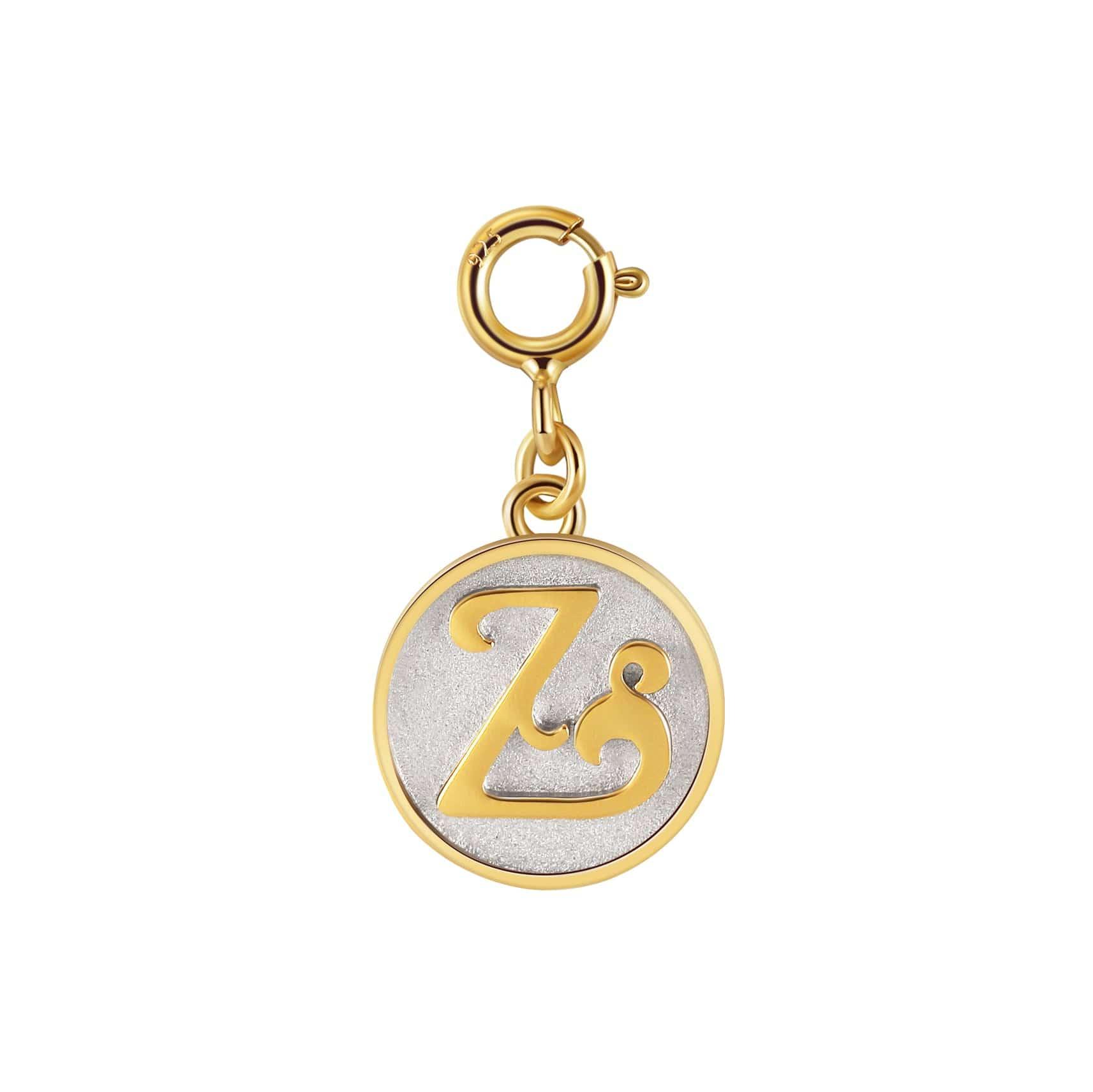 Saints Dainty Fancy Initial Clip on Pendant A-Z Product Image