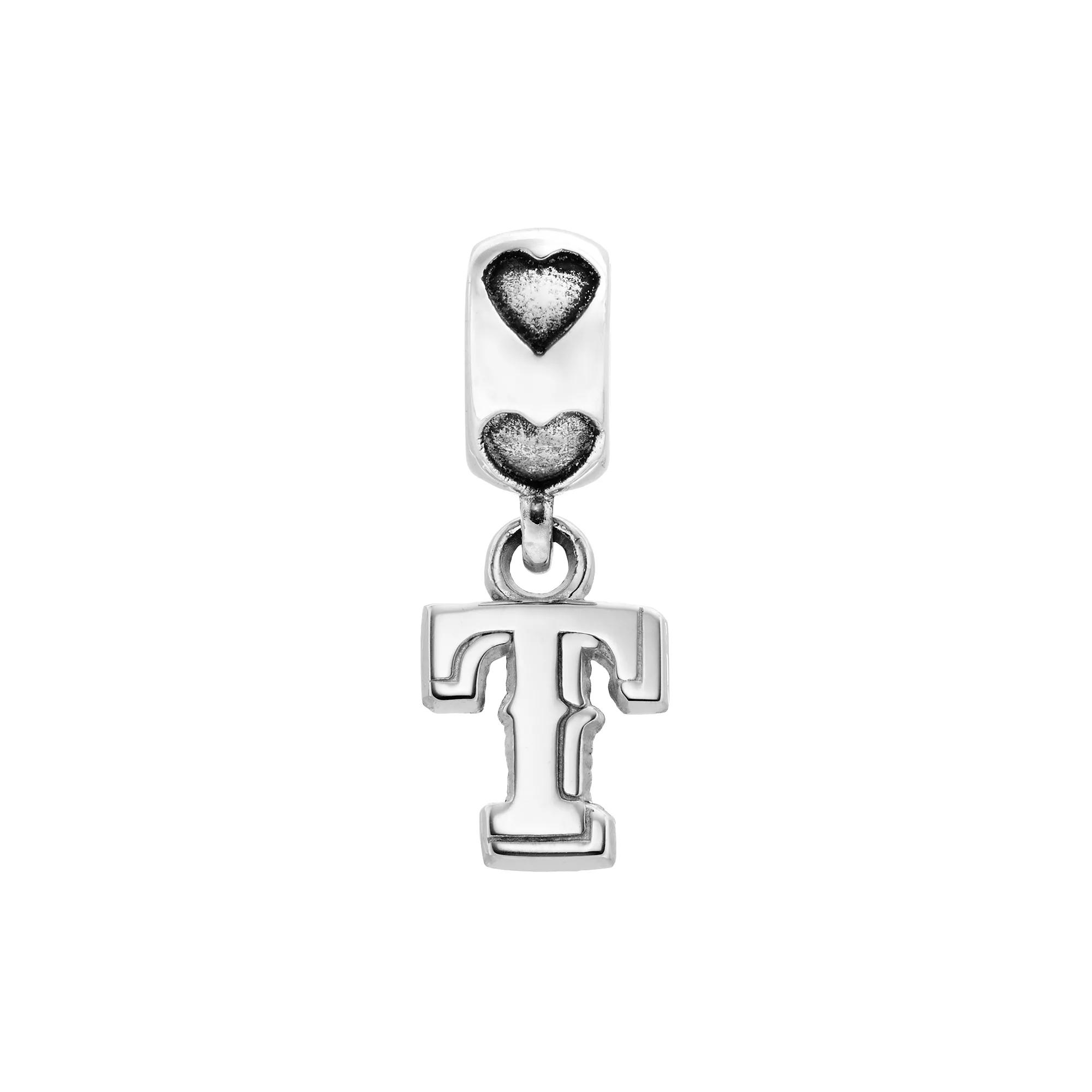 LogoArt Texas Rangers Sterling Silver Team Logo Charm, Women's, Grey Product Image
