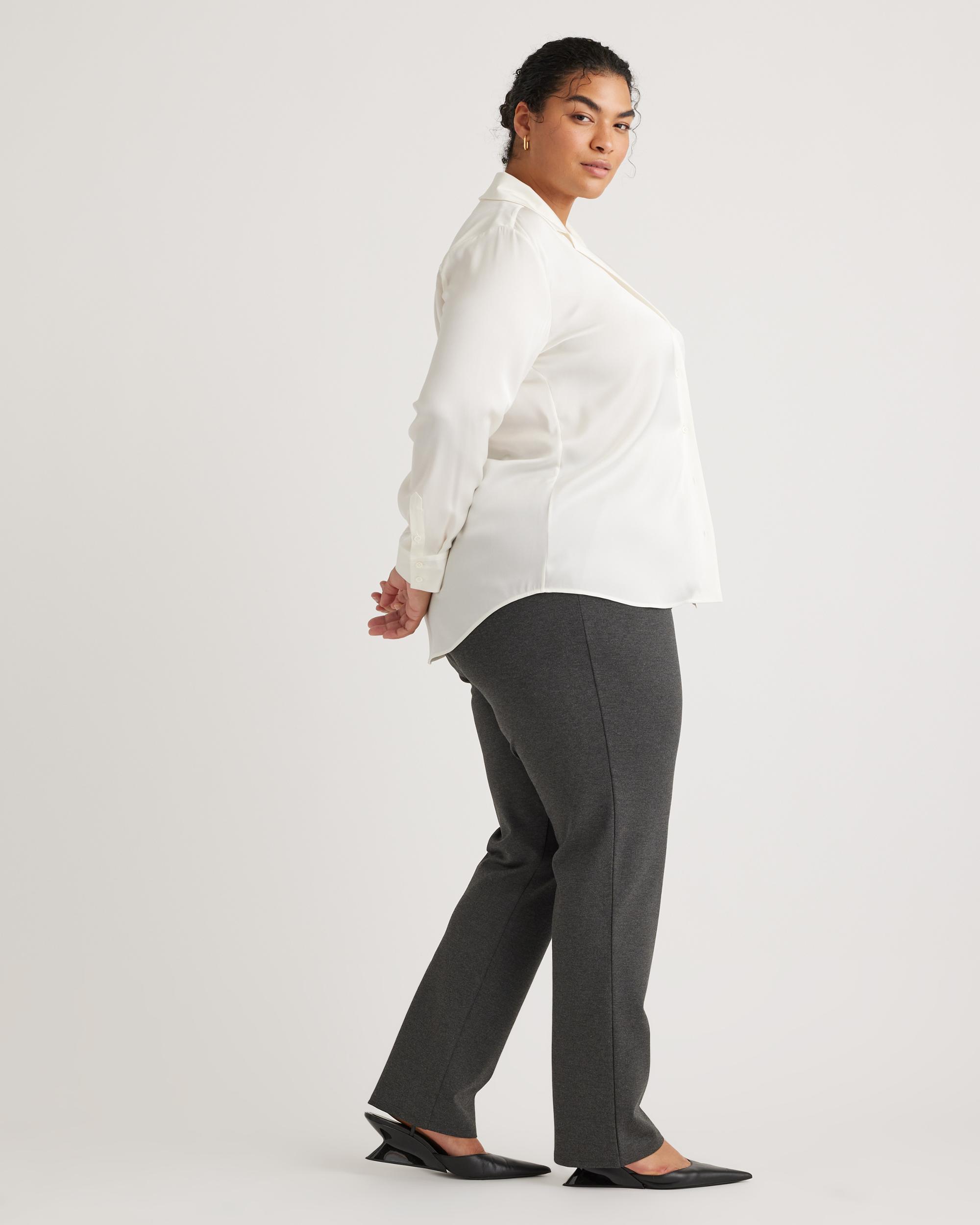 Quince | Women's Ultra-Stretch Ponte Straight Leg Pants Rayon Product Image