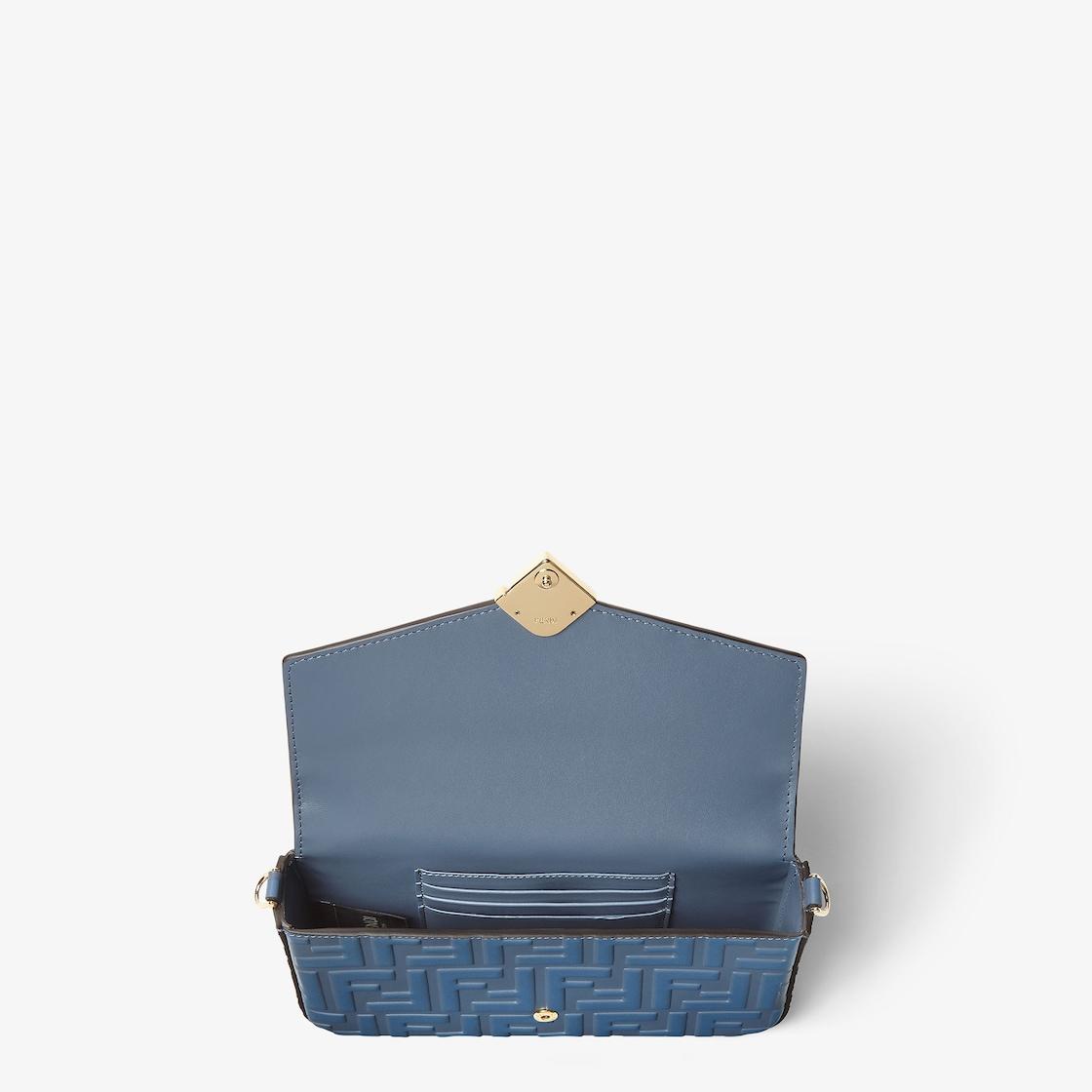 FF Diamonds Wallet On ChainBlue leather wallet Product Image