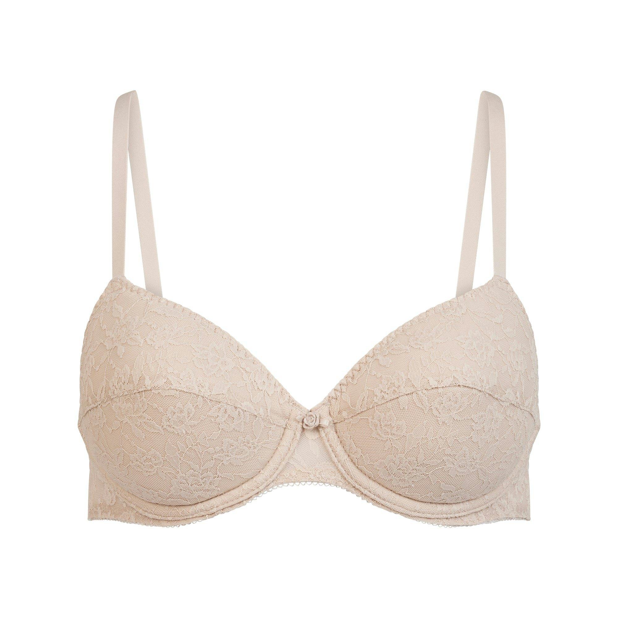 VINTAGE BRAS LACE UNLINED BRA | MUSHROOM Product Image