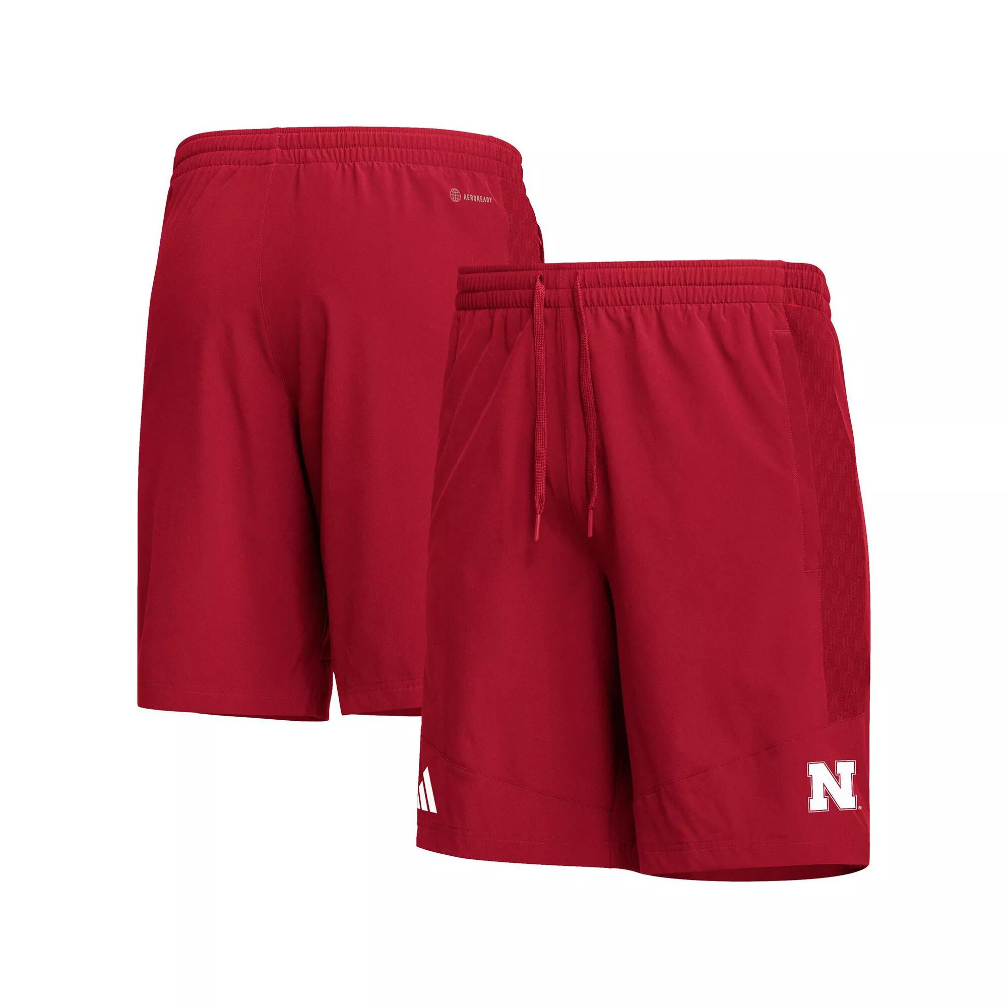 Men's adidas Scarlet Nebraska Huskers AEROREADY Shorts, Size: Small, Red Product Image