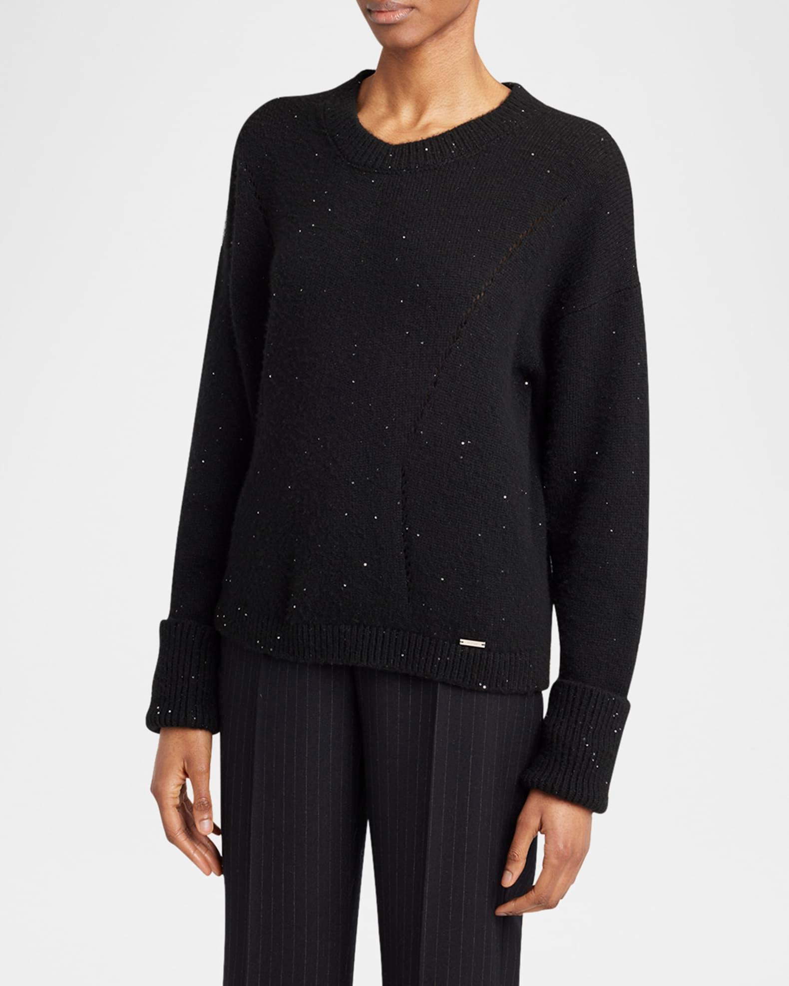 Paillette Cashmere Crewneck Sweater  Product Image